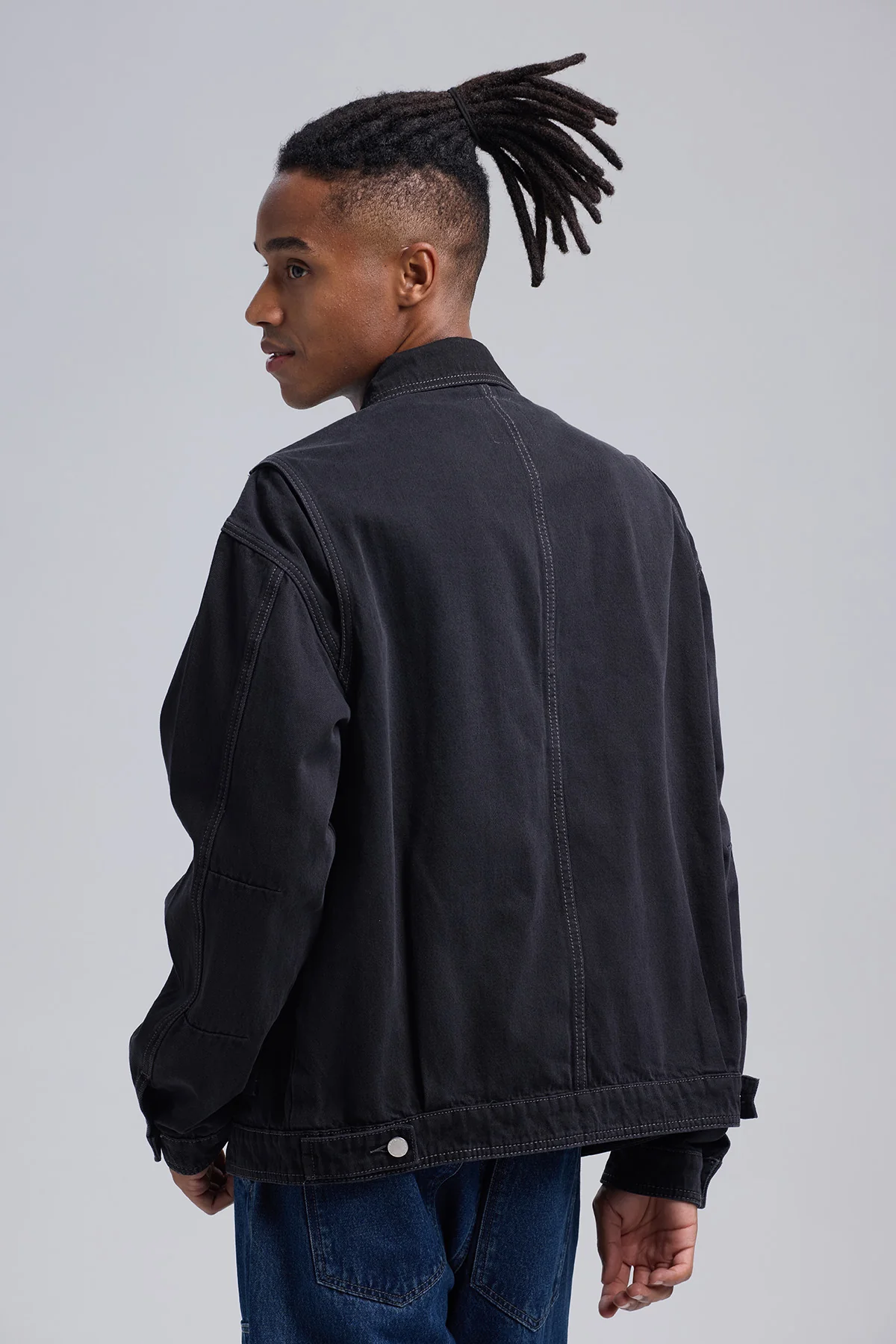 Chaqueta Hombre Denim Gris - Image 3