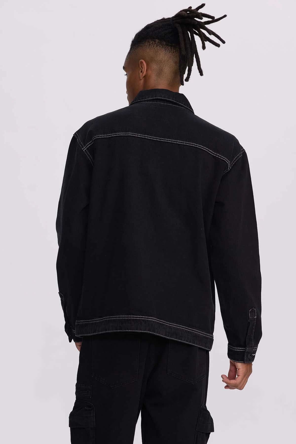Chaqueta Hombre Doble Bolsillo Negro - Image 3