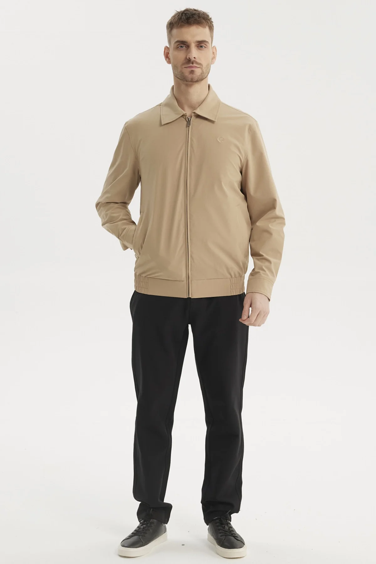 Chaqueta Hombre Full Zipper Caqui - Image 4