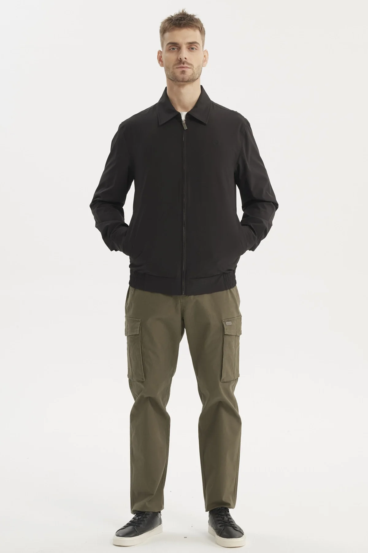Chaqueta Hombre Full Zipper Negro - Image 4