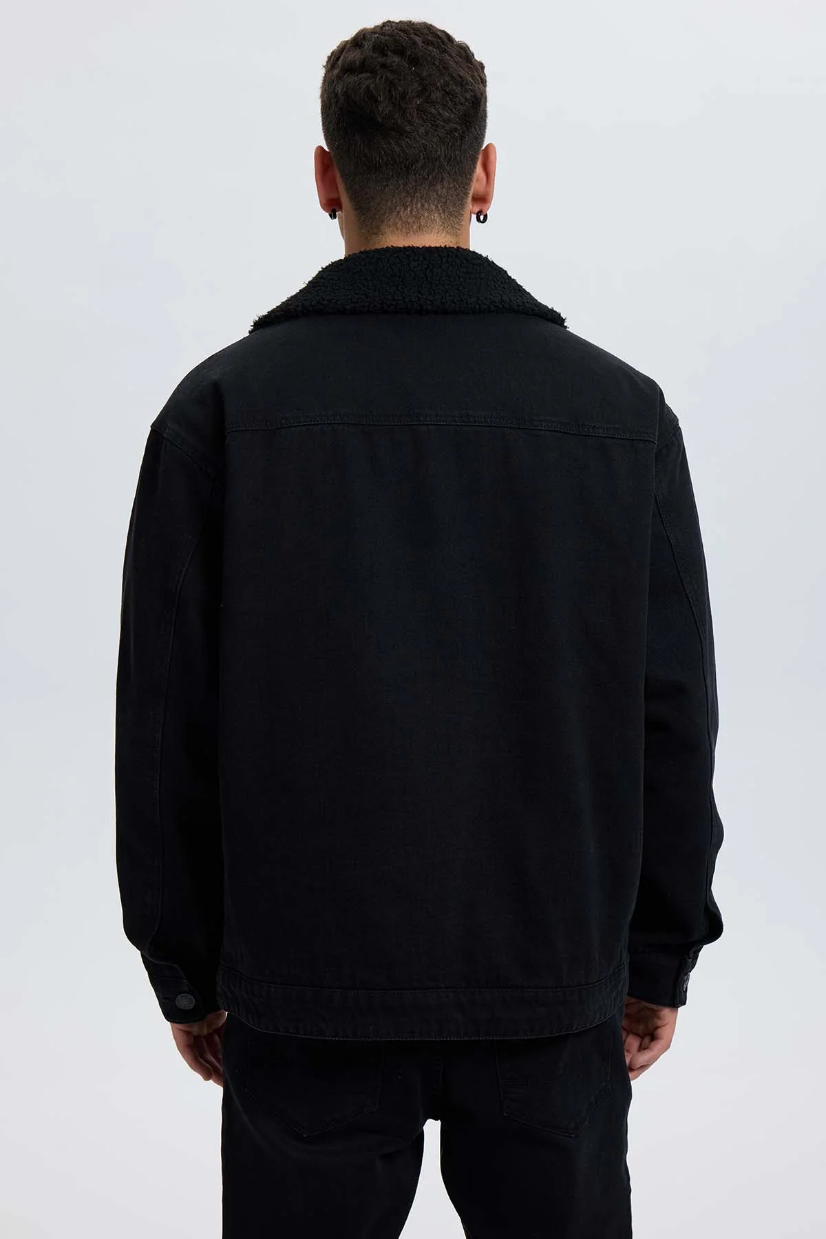 Chaqueta Hombre Mezclilla Negro - Image 3