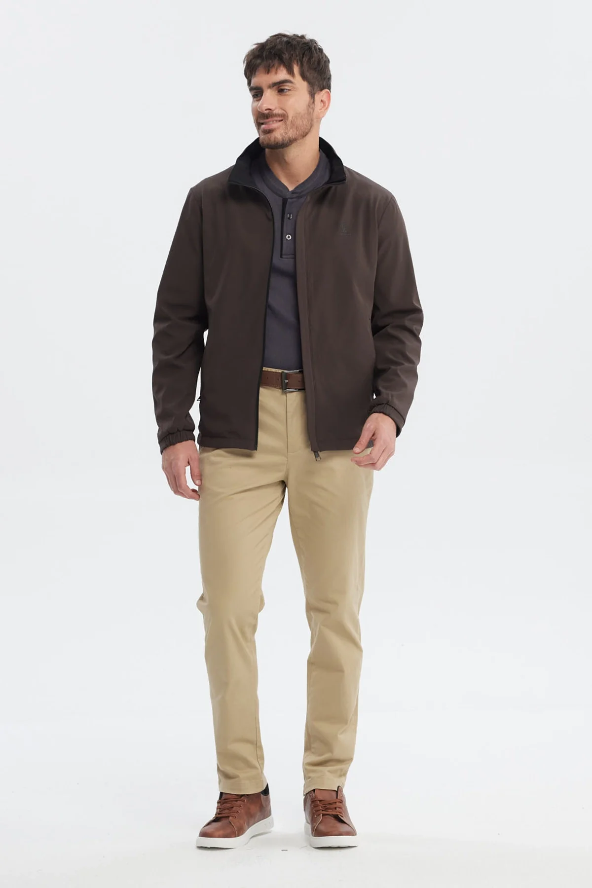 Chaqueta Hombre Slim Chocolate - Image 4