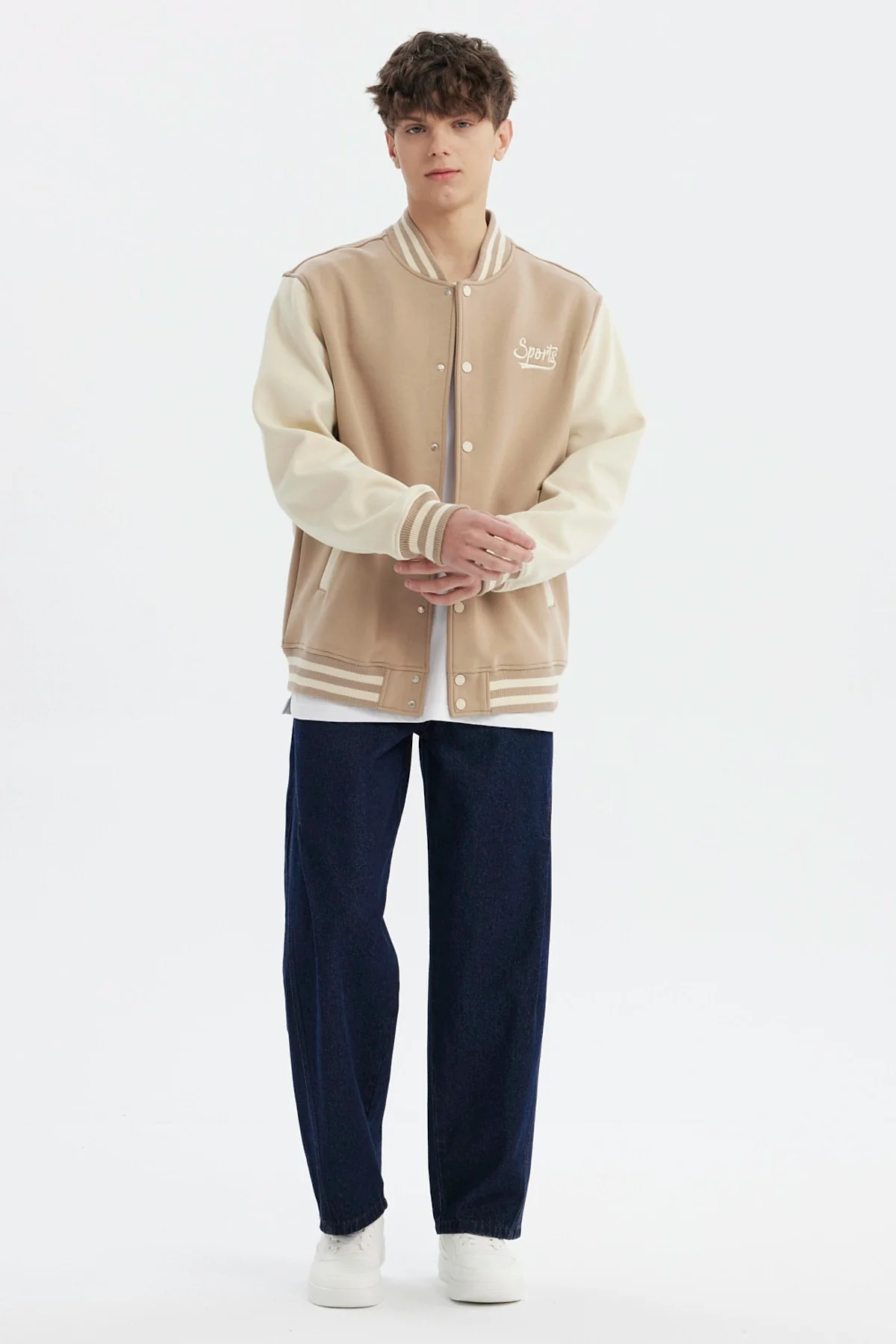 Chaqueta Hombre Slim Juvenil Beige - Image 4