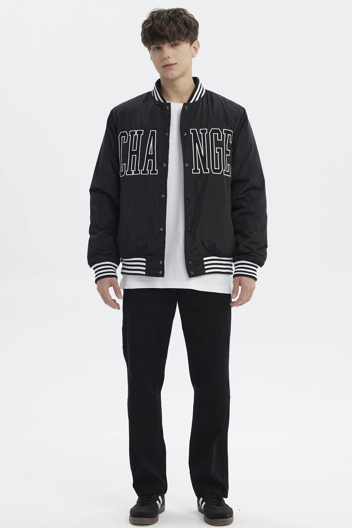 Chaqueta Hombre Slim Juvenil Negro - Image 4