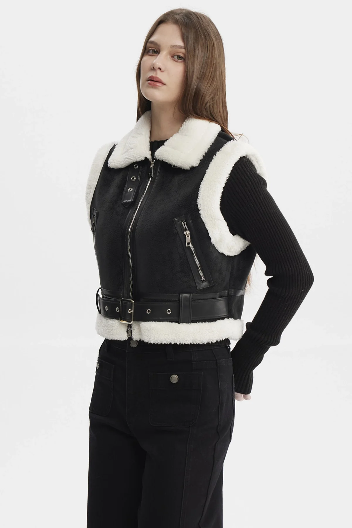 Chaqueta Mujer Aviador Negro - Image 2