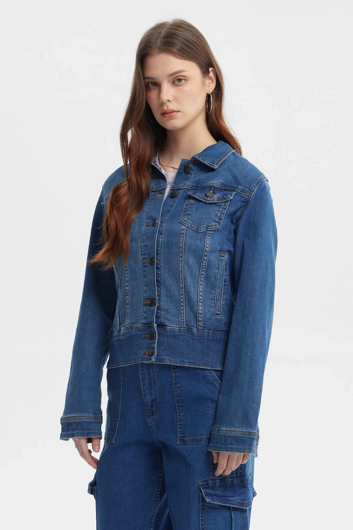 Chaqueta Mujer Clásica Azul - Image 2