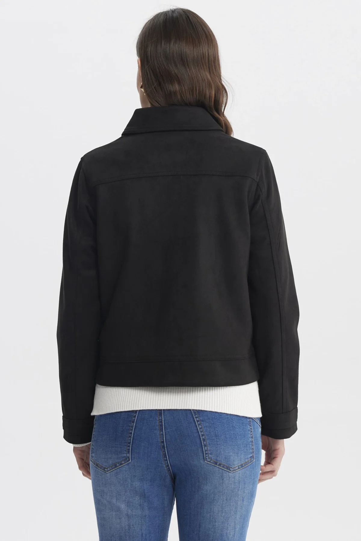 Chaqueta Mujer Cuello Camisero Negro - Image 3