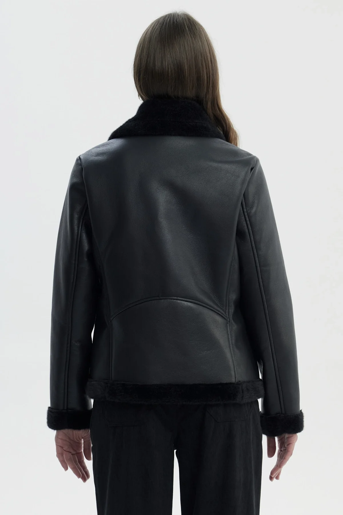 Chaqueta Mujer Cuello Camisero Negro - Image 3