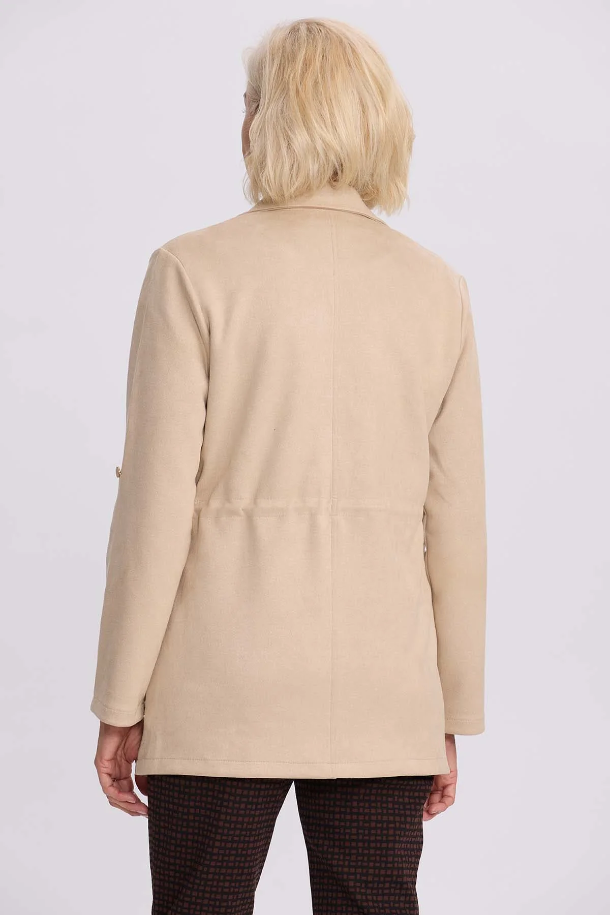 Chaqueta Mujer Recogido Beige - Image 3