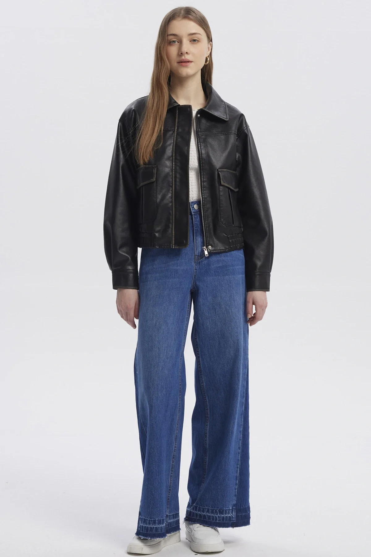 Chaqueta Mujer Retro Cargo Negro - Image 4
