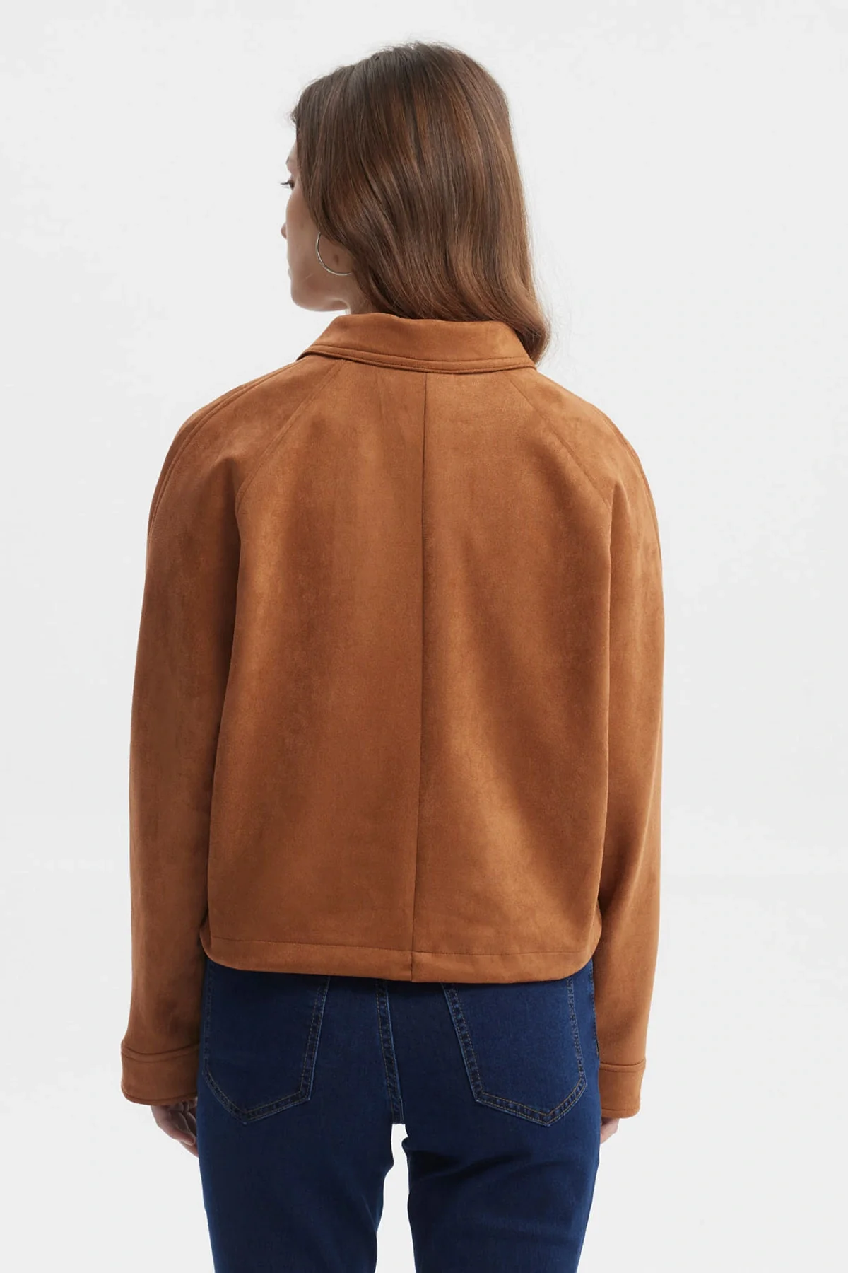 Chaqueta Mujer Slim Cuello Camisero Camel - Image 3
