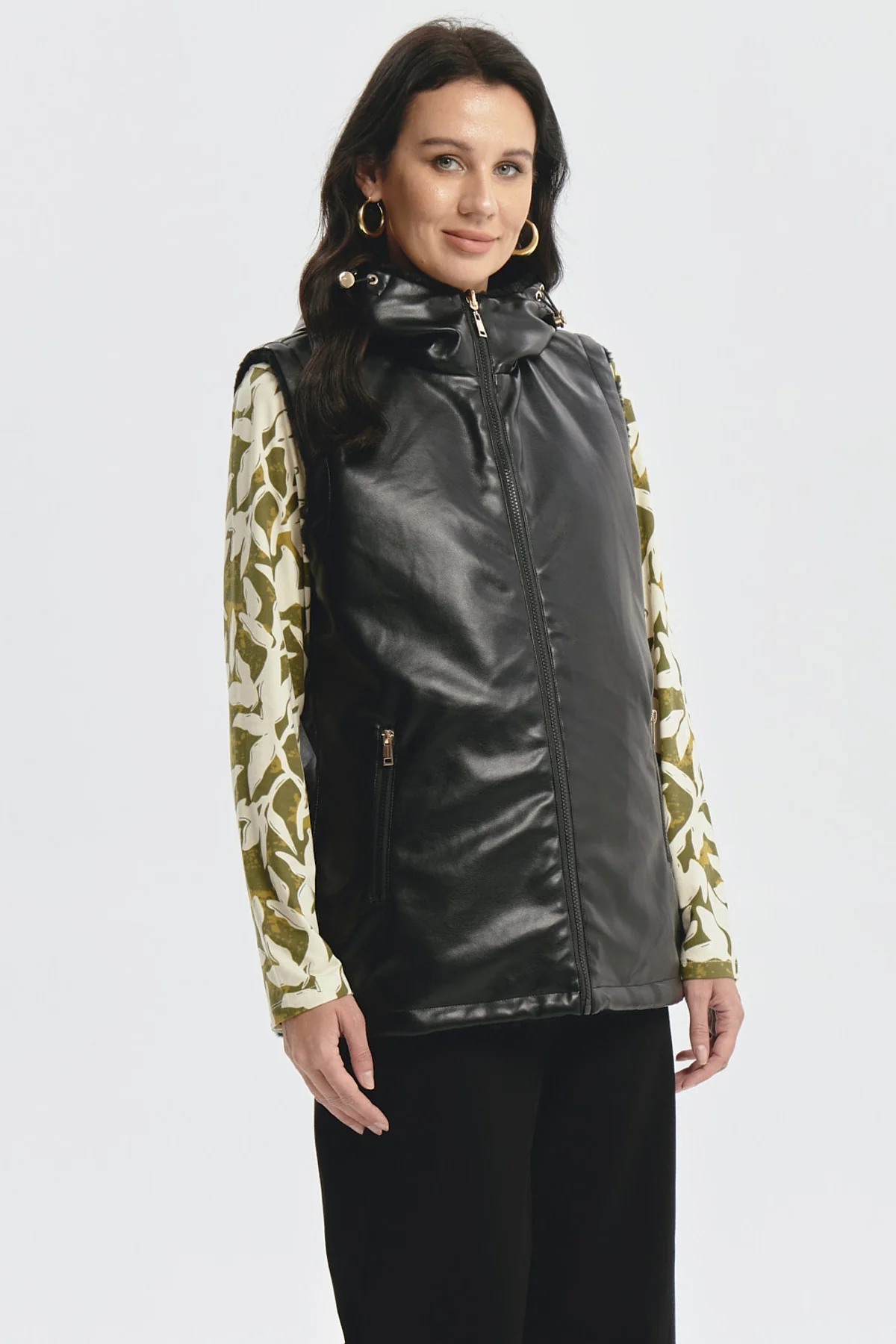 Chaqueta Mujer Slim Reversible Negro - Image 2