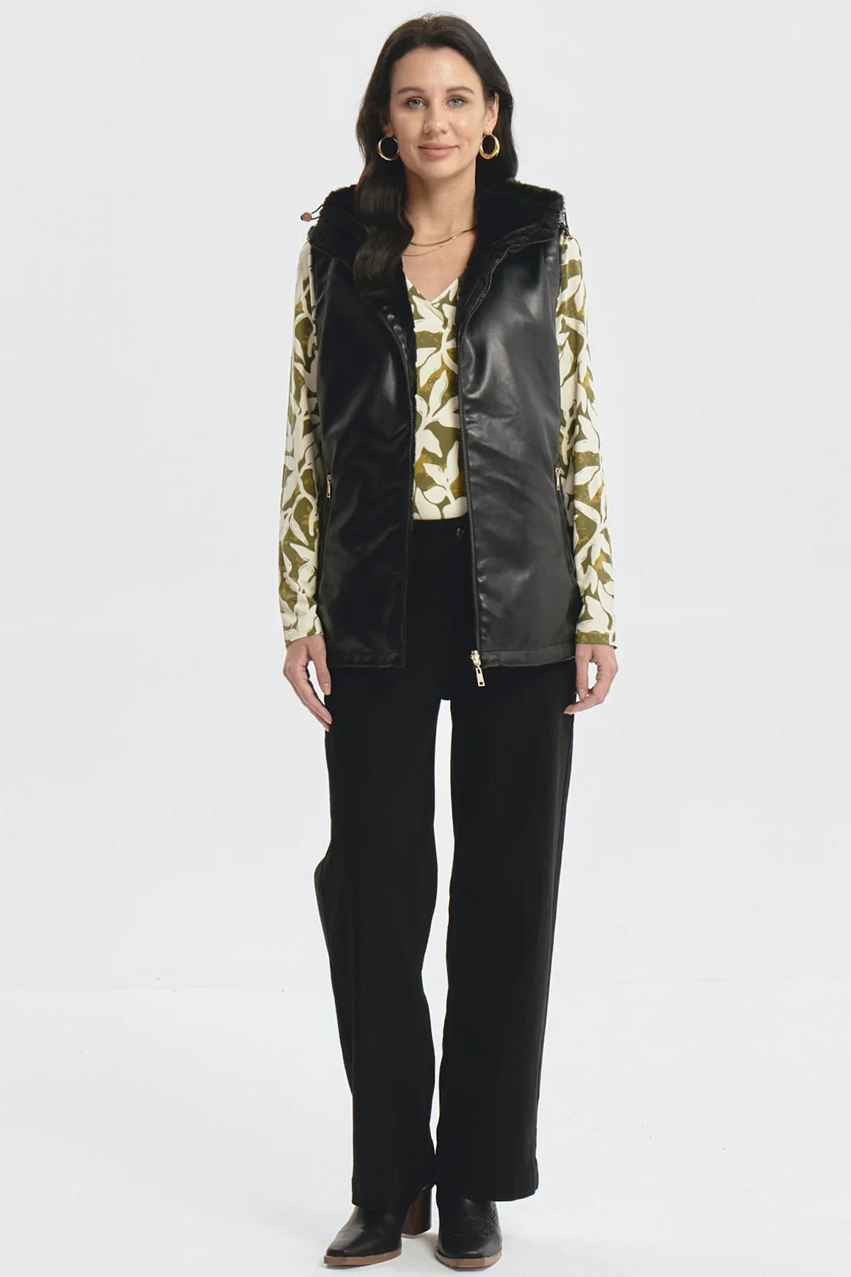 Chaqueta Mujer Slim Reversible Negro - Image 4