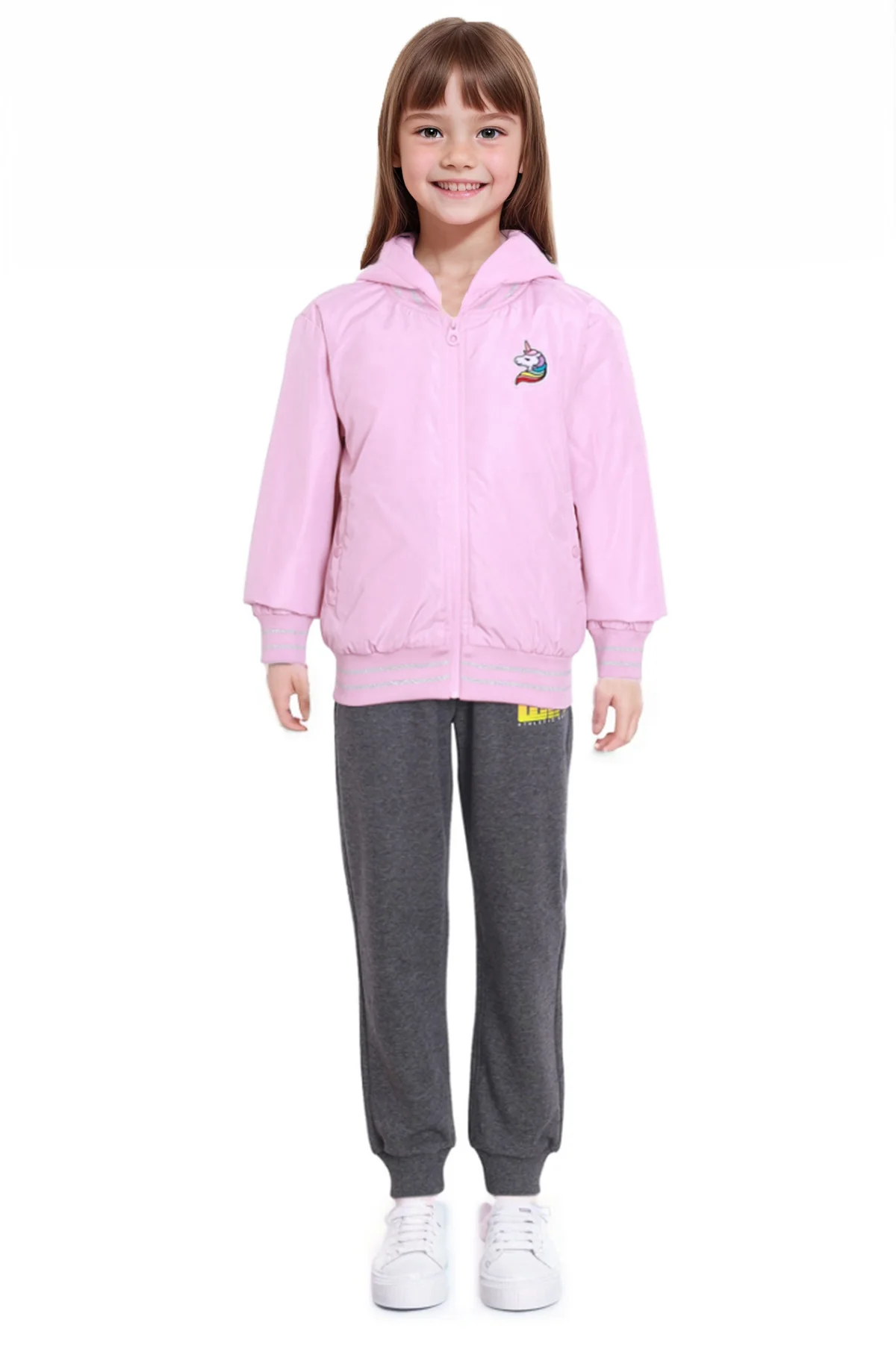 Chaqueta Niña Bomber Palo Rosa - Image 3