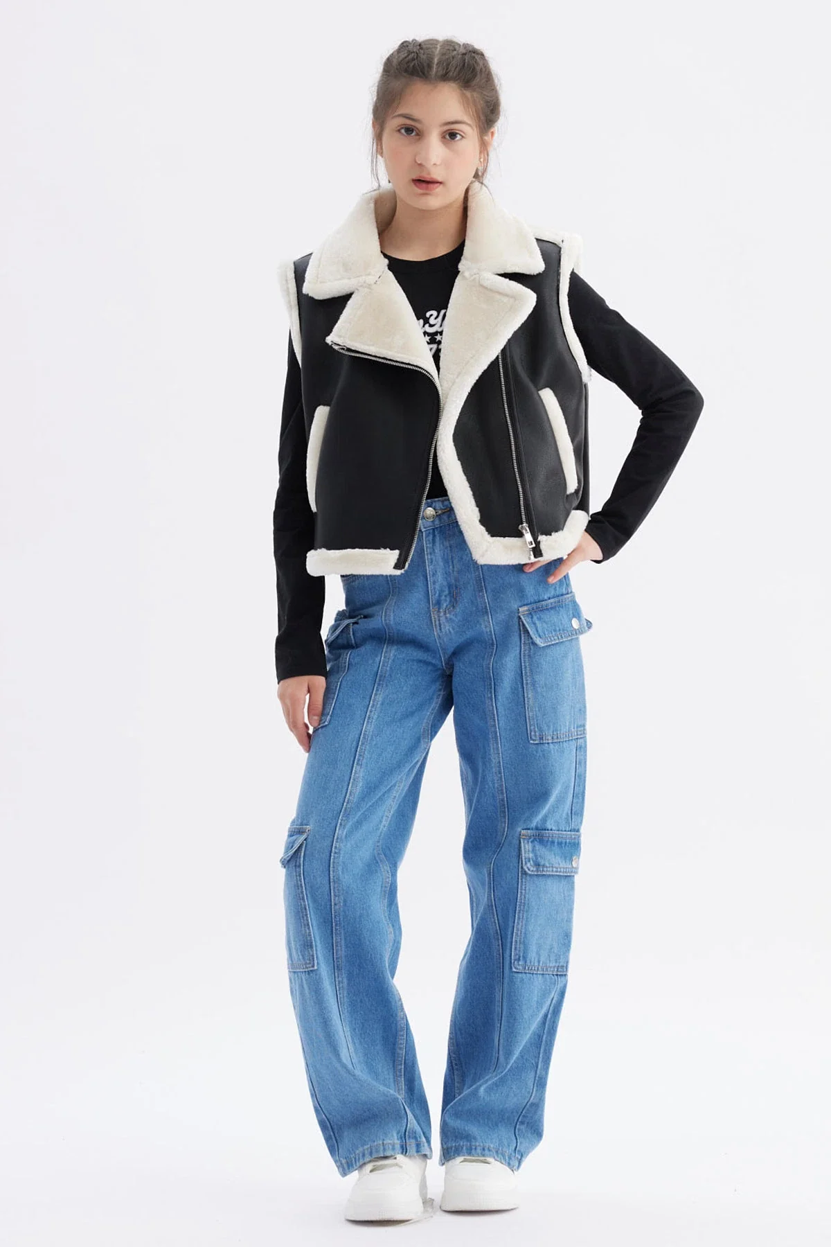 Chaqueta Niña Biker Negro - Image 4