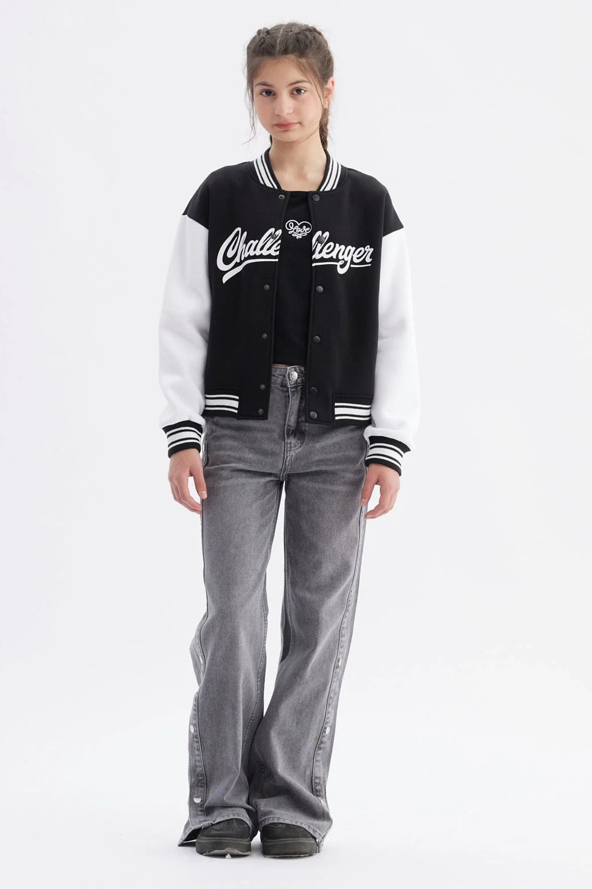 Chaqueta Niña Bomber Negro - Image 4