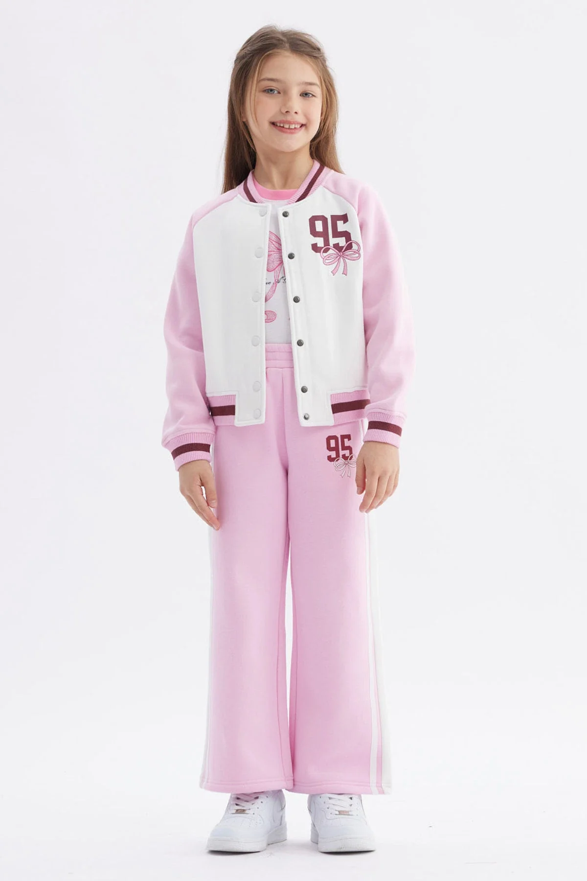 Chaqueta Niña Bomber Rosado - Image 3