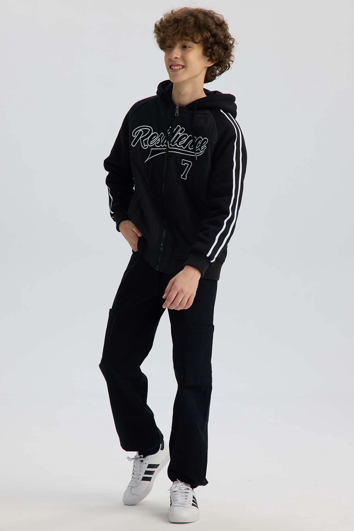 Chaqueta Niño Bomber Negro - Image 4