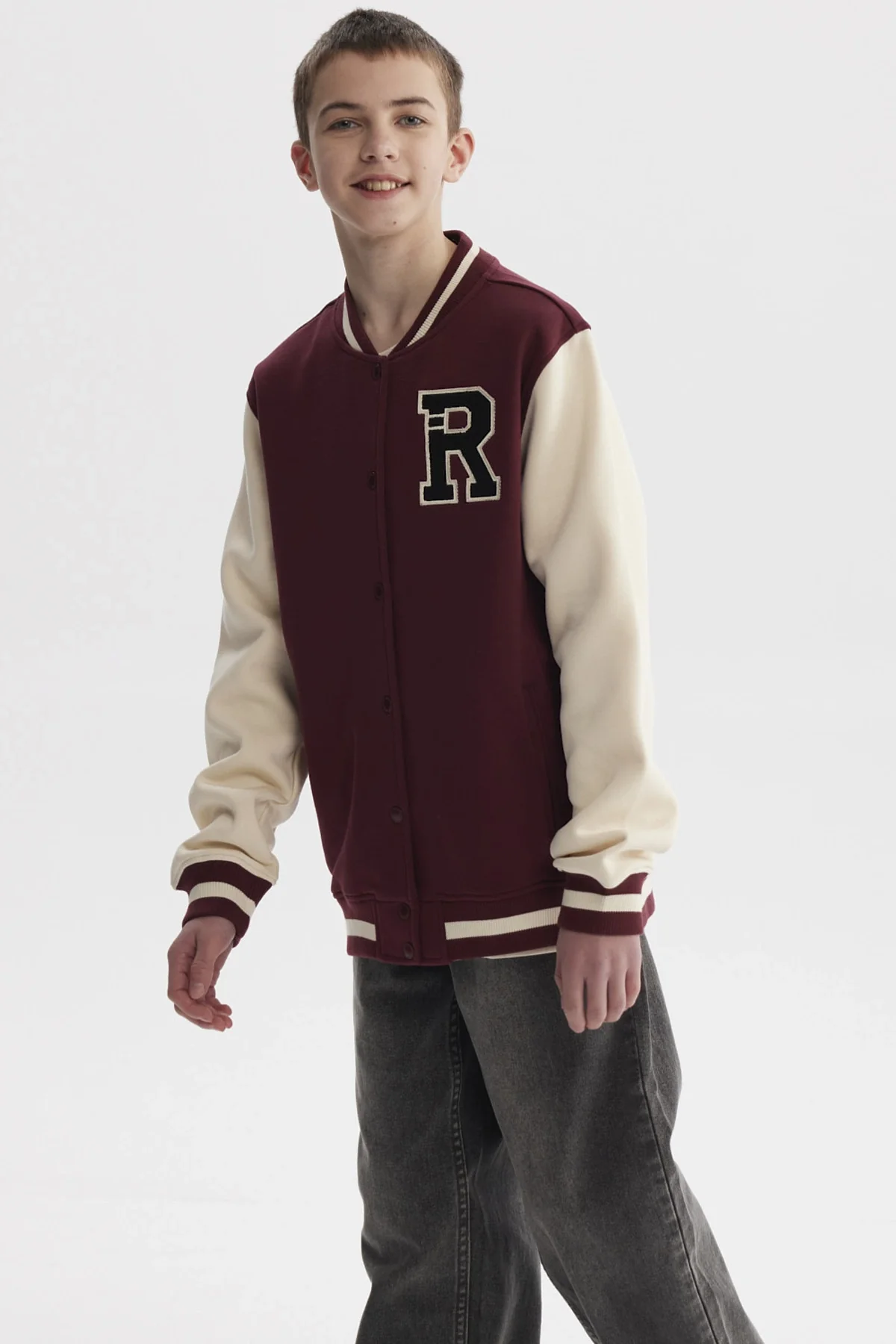 Chaqueta Niño College Burdeo - Image 2