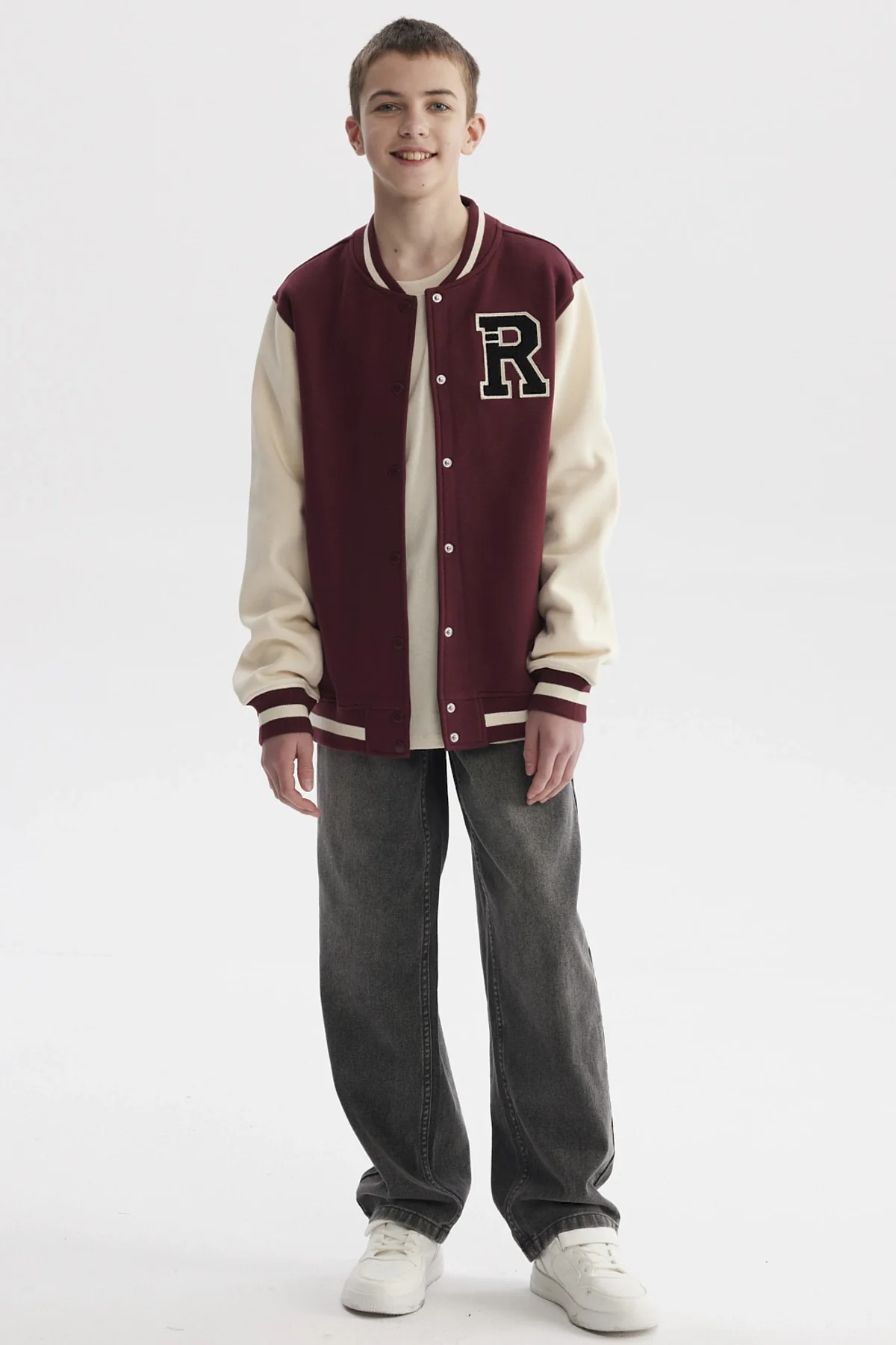 Chaqueta Niño College Burdeo - Image 4