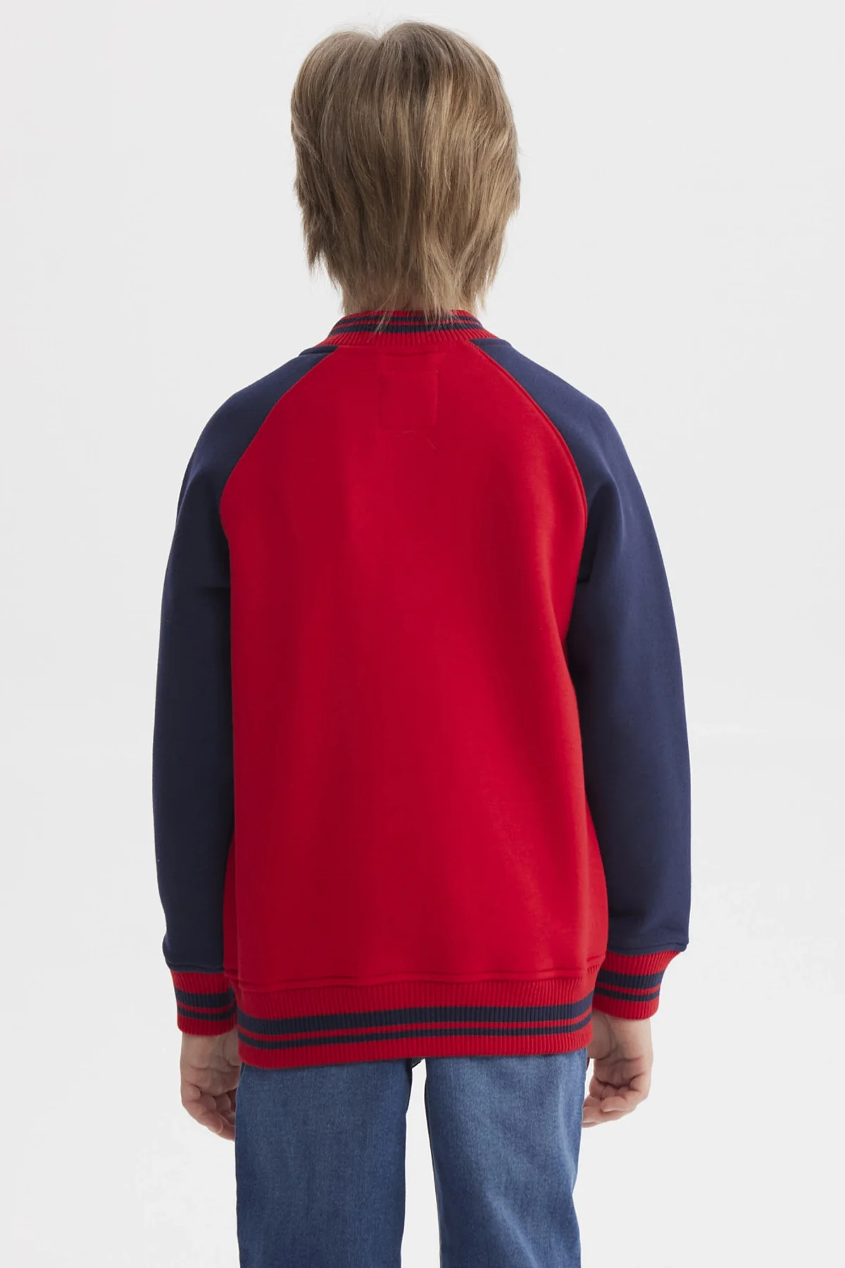 Chaqueta Niño Cuello V Rojo - Image 3