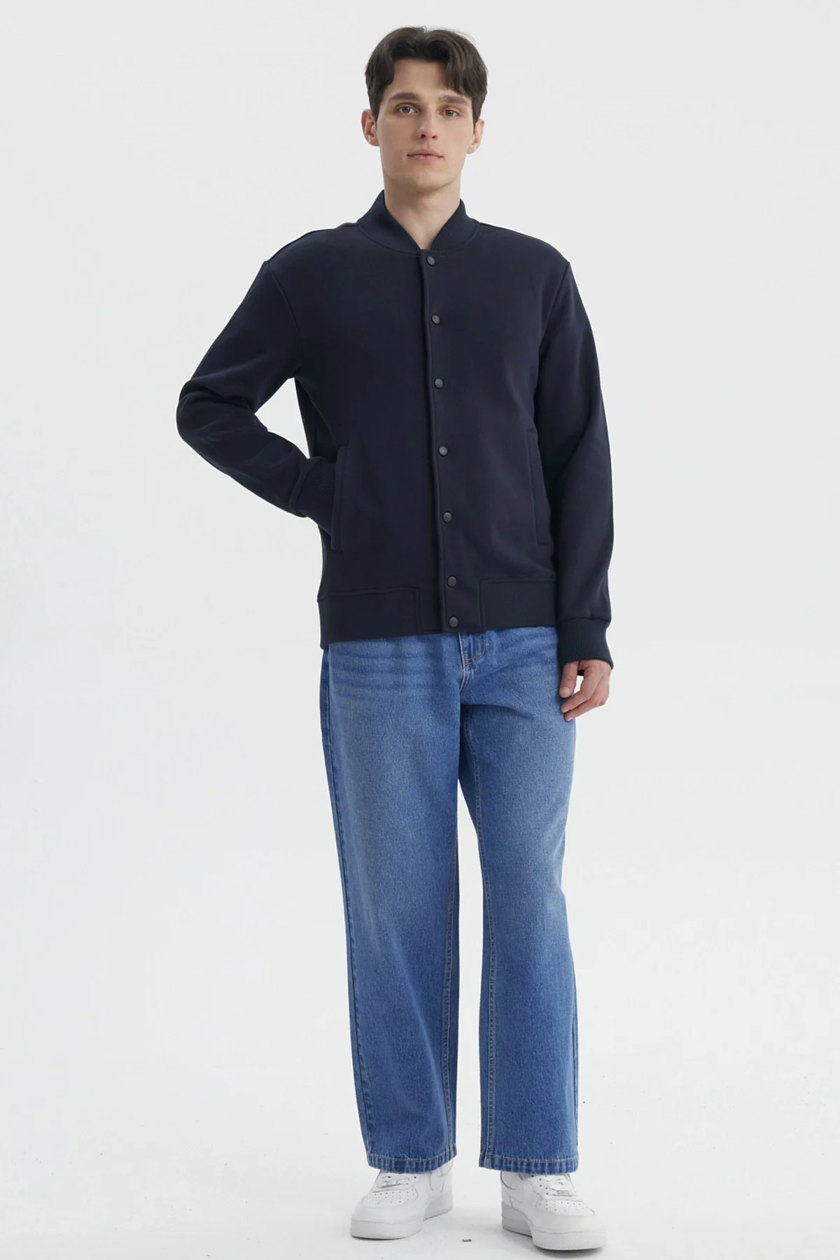 Chaqueta Unisex College Azul Marino - Image 4