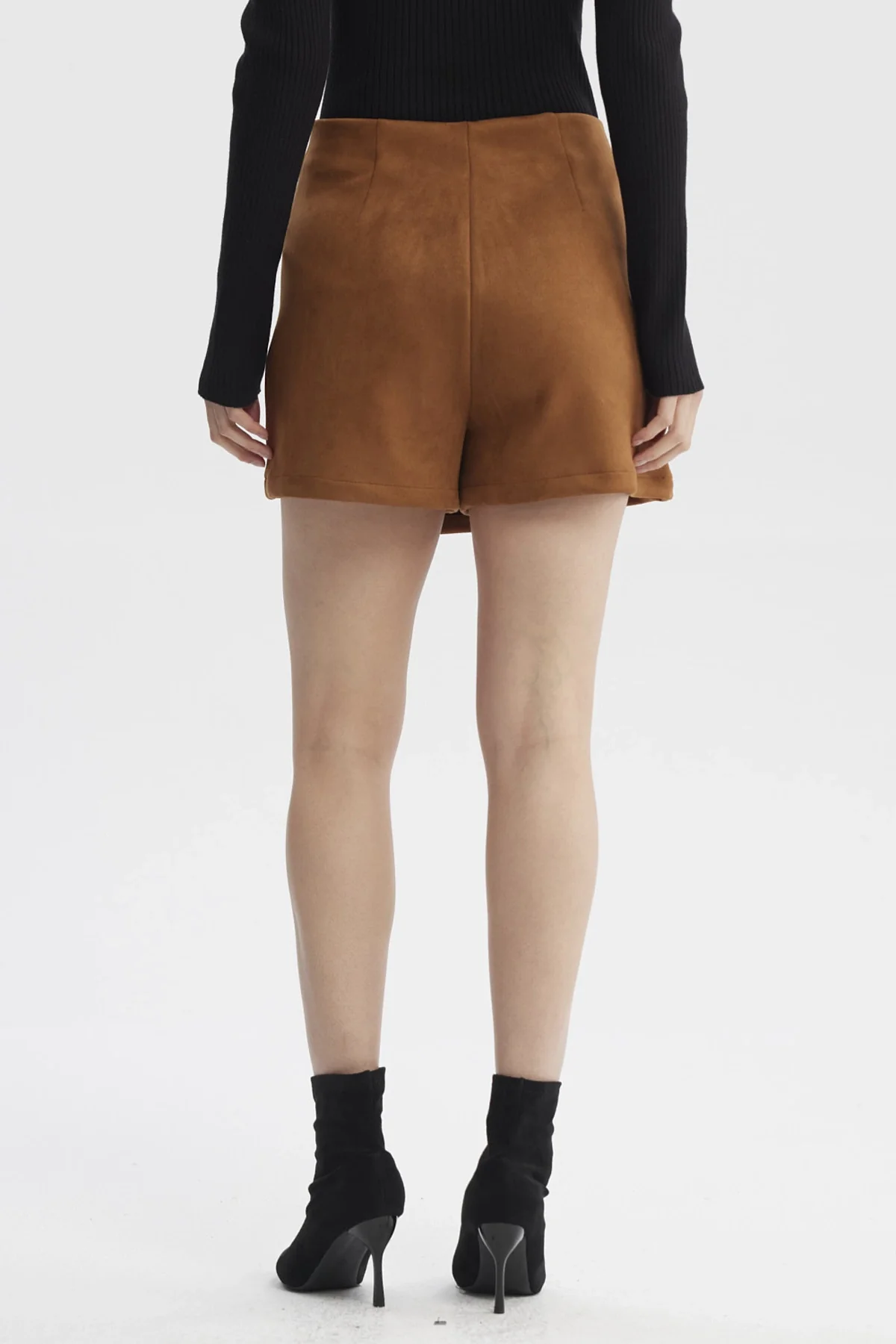 Falda Mujer Botones Laterales Camel - Image 3