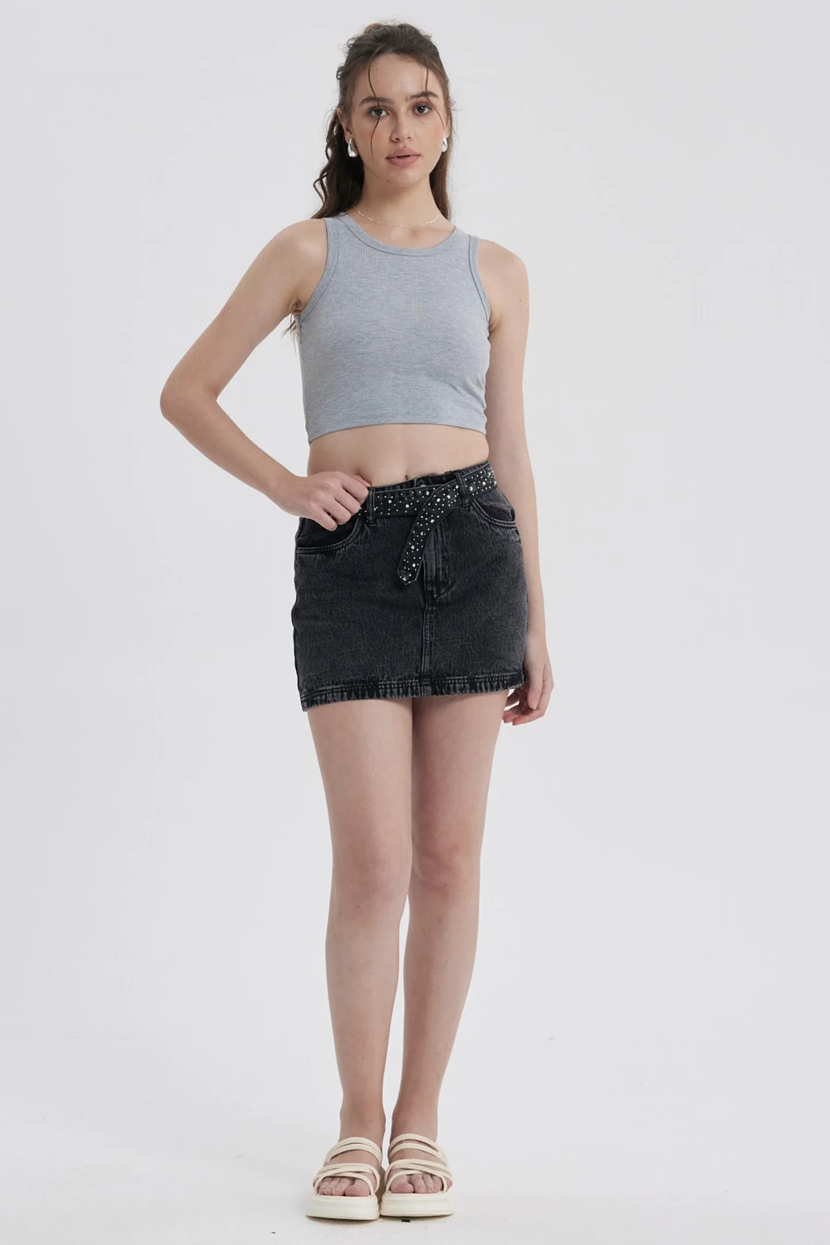Falda Mujer Cinturón Negro - Image 4