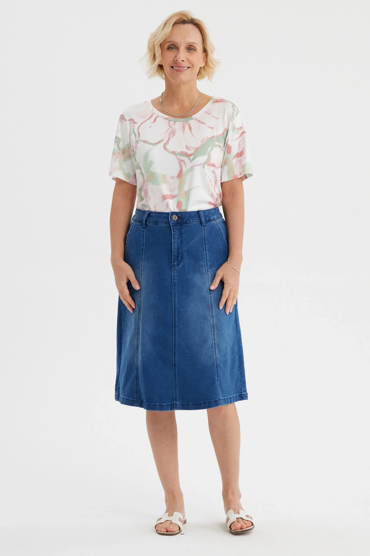 Falda Mujer Denim Azul - Image 4