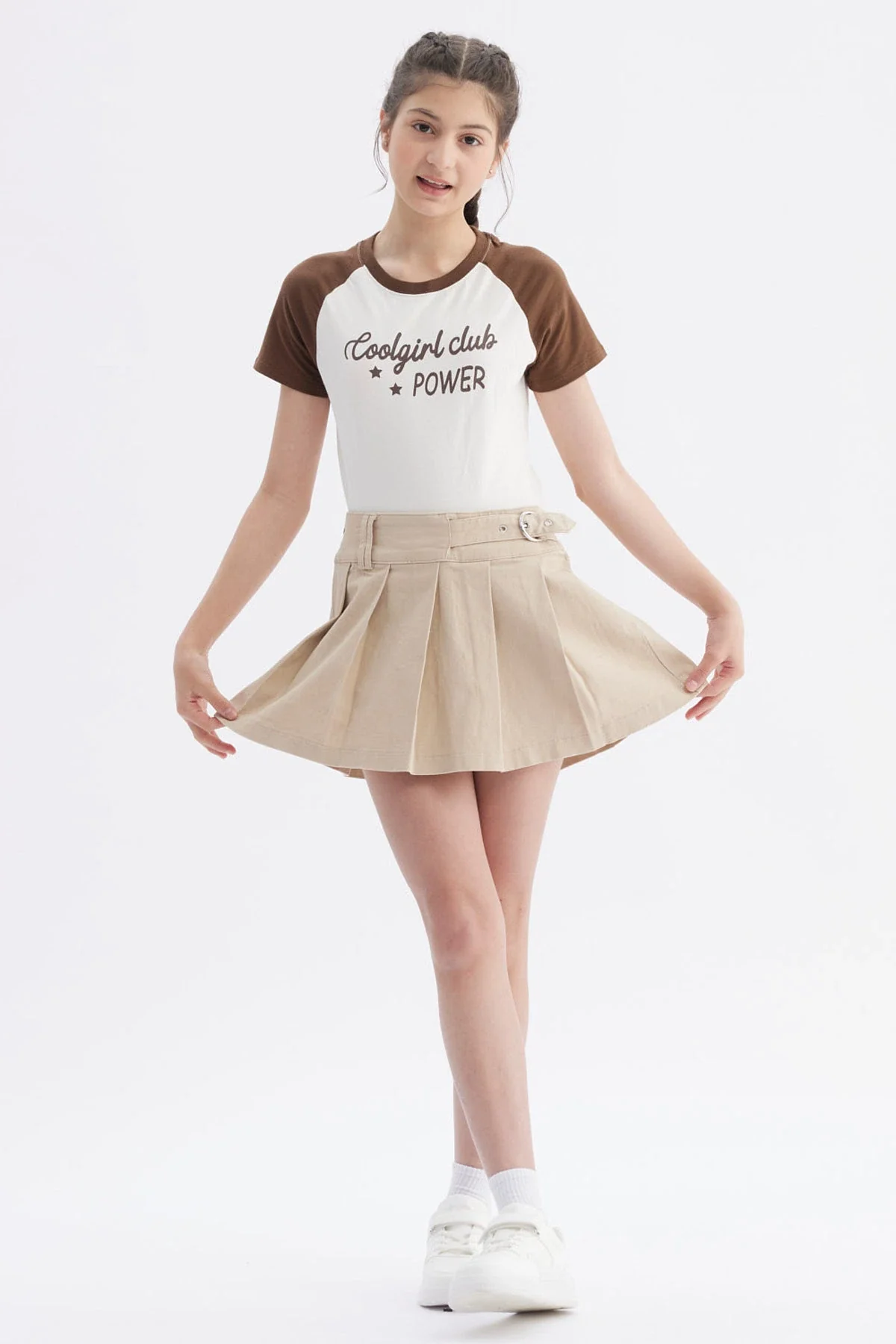 Falda Niña Slip Integrado Beige - Image 4