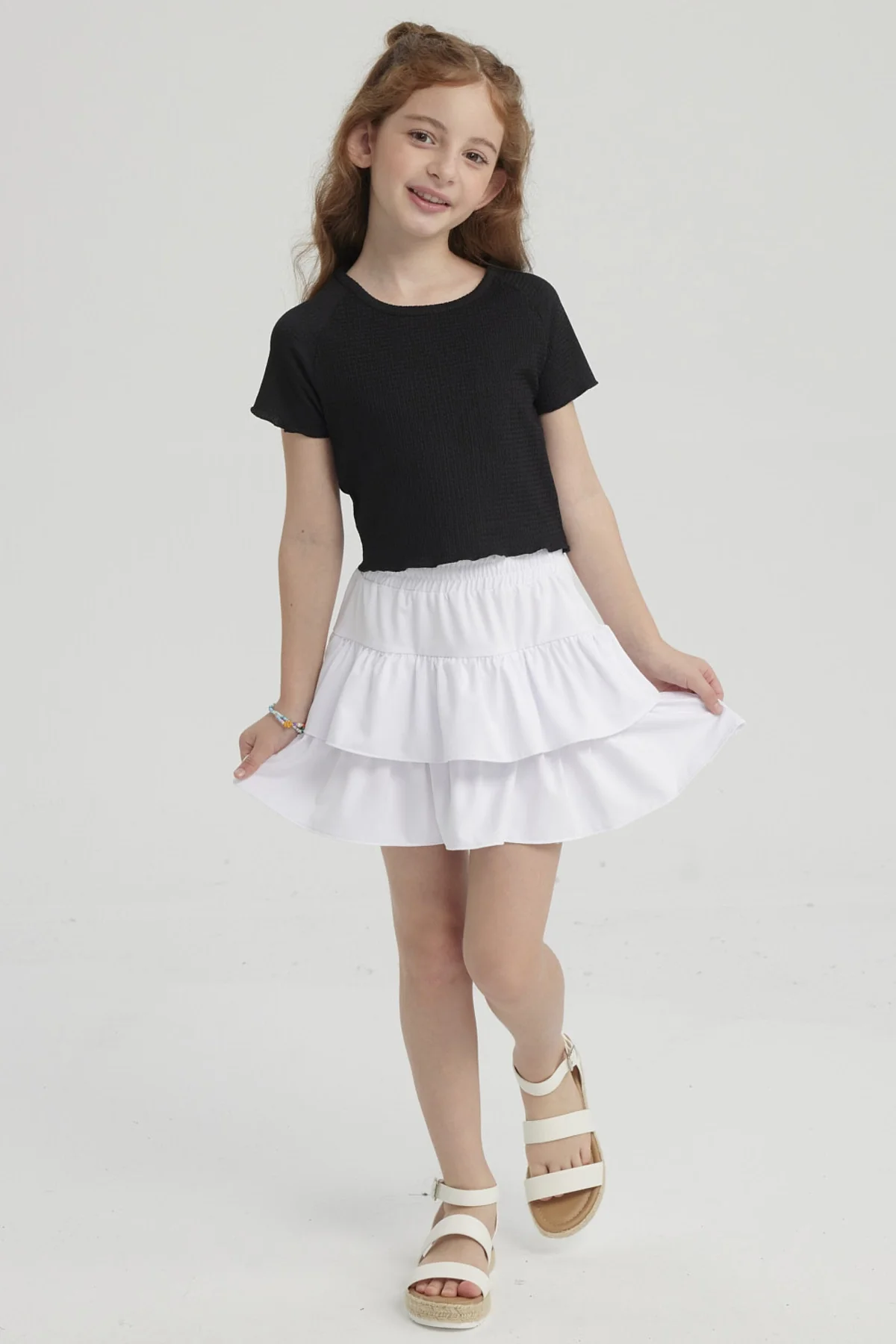 Falda Niña Vuelos Blanco - Image 4