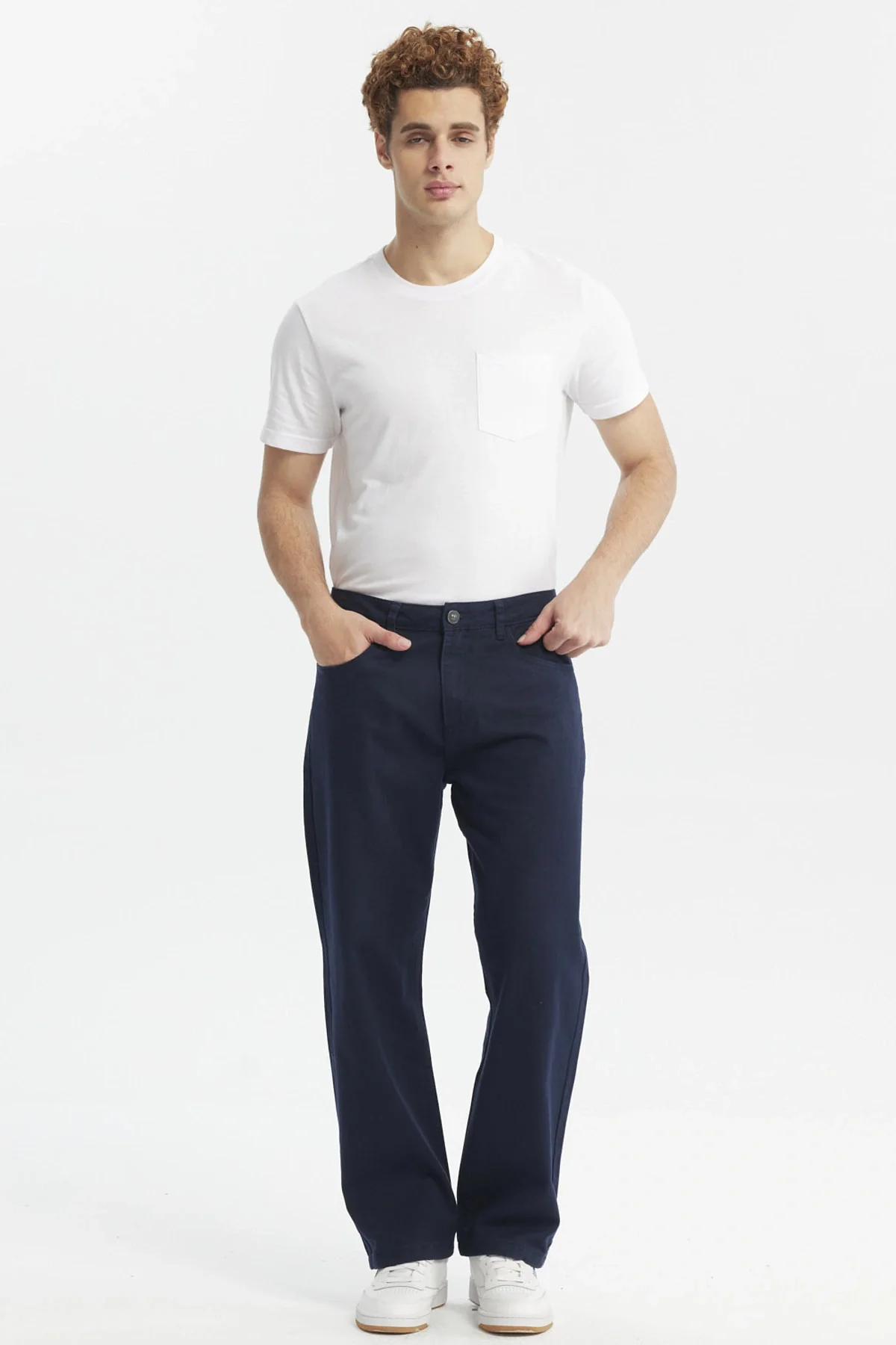 Jeans Hombre 650 Color Calce Recto Azul Marino - Image 4