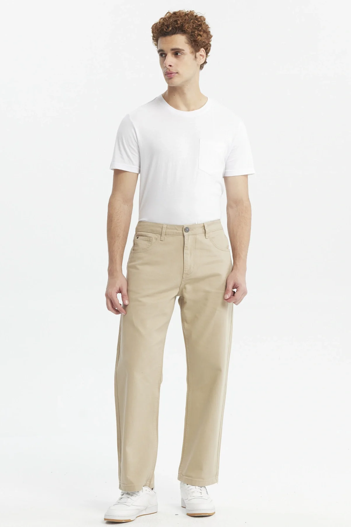 Jeans Hombre 650 Color Calce Recto Beige - Image 4