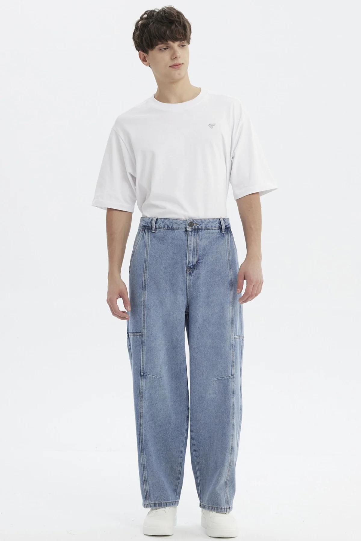 Jeans Hombre Baggy Azul Claro - Image 4