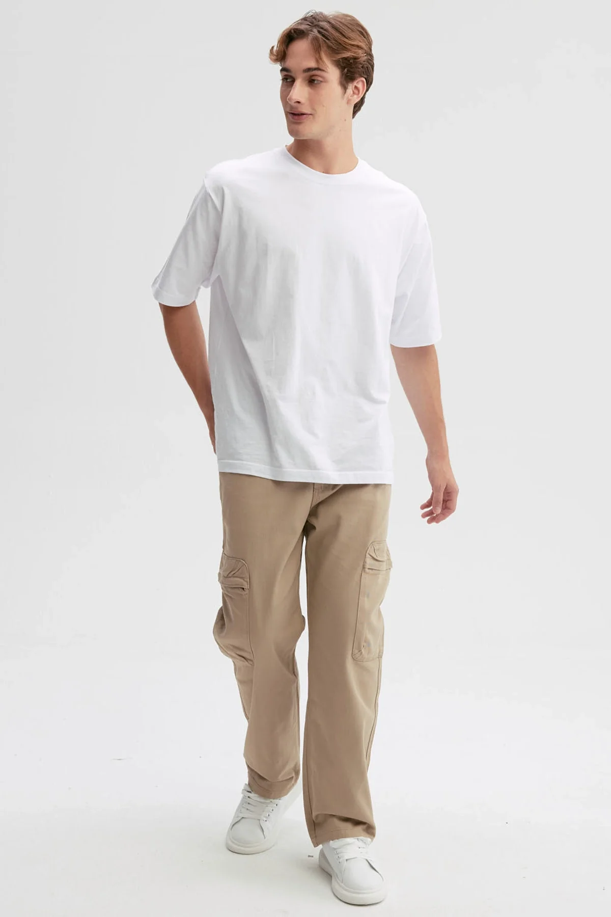 Jeans Hombre Baggy Cargo Beige - Image 4