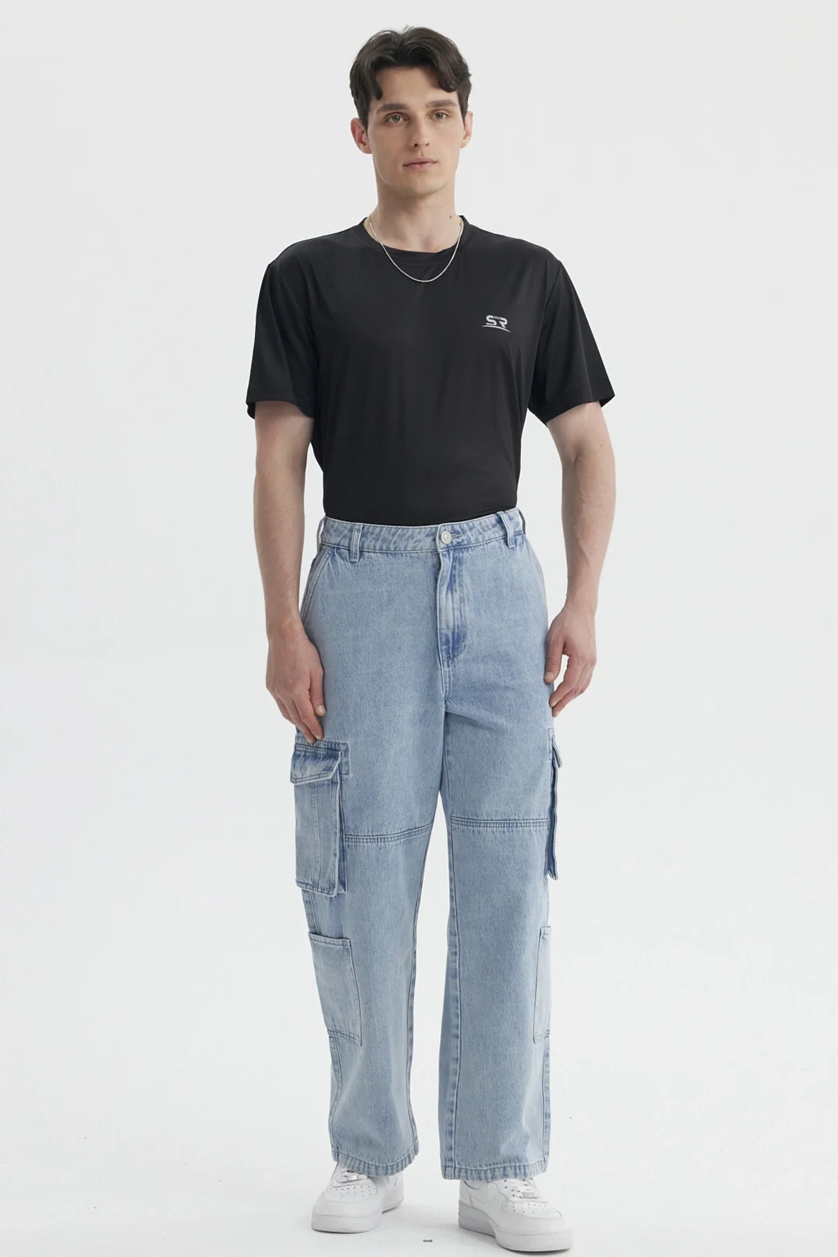 Jeans Hombre Baggy Cargo Moto Azul - Image 4