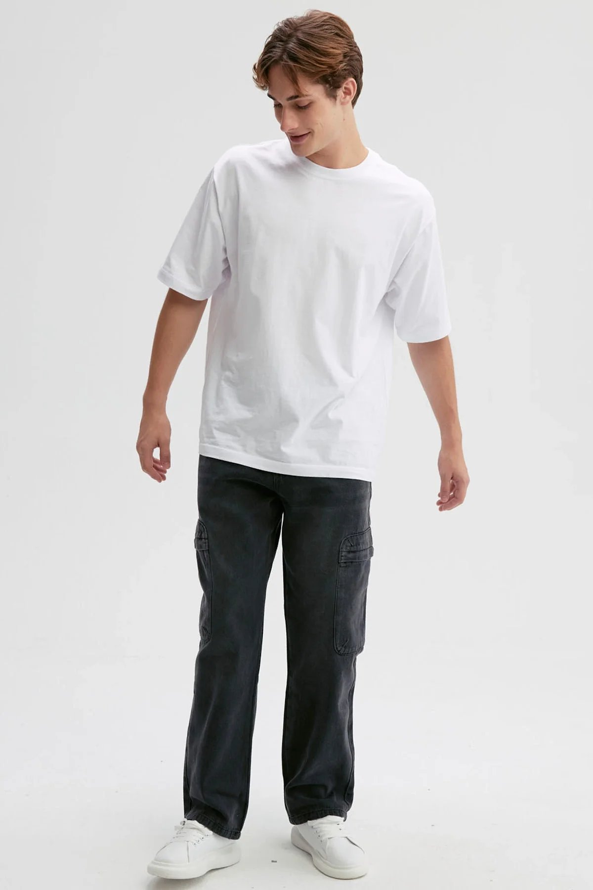 Jeans Hombre Baggy Cargo Negro - Image 4