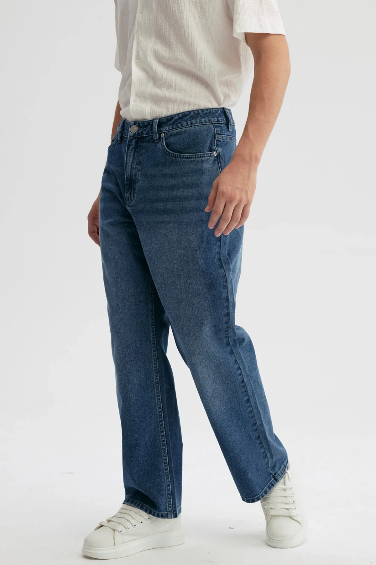 Jeans Hombre Baggy Dirty Washed Azul - Image 3
