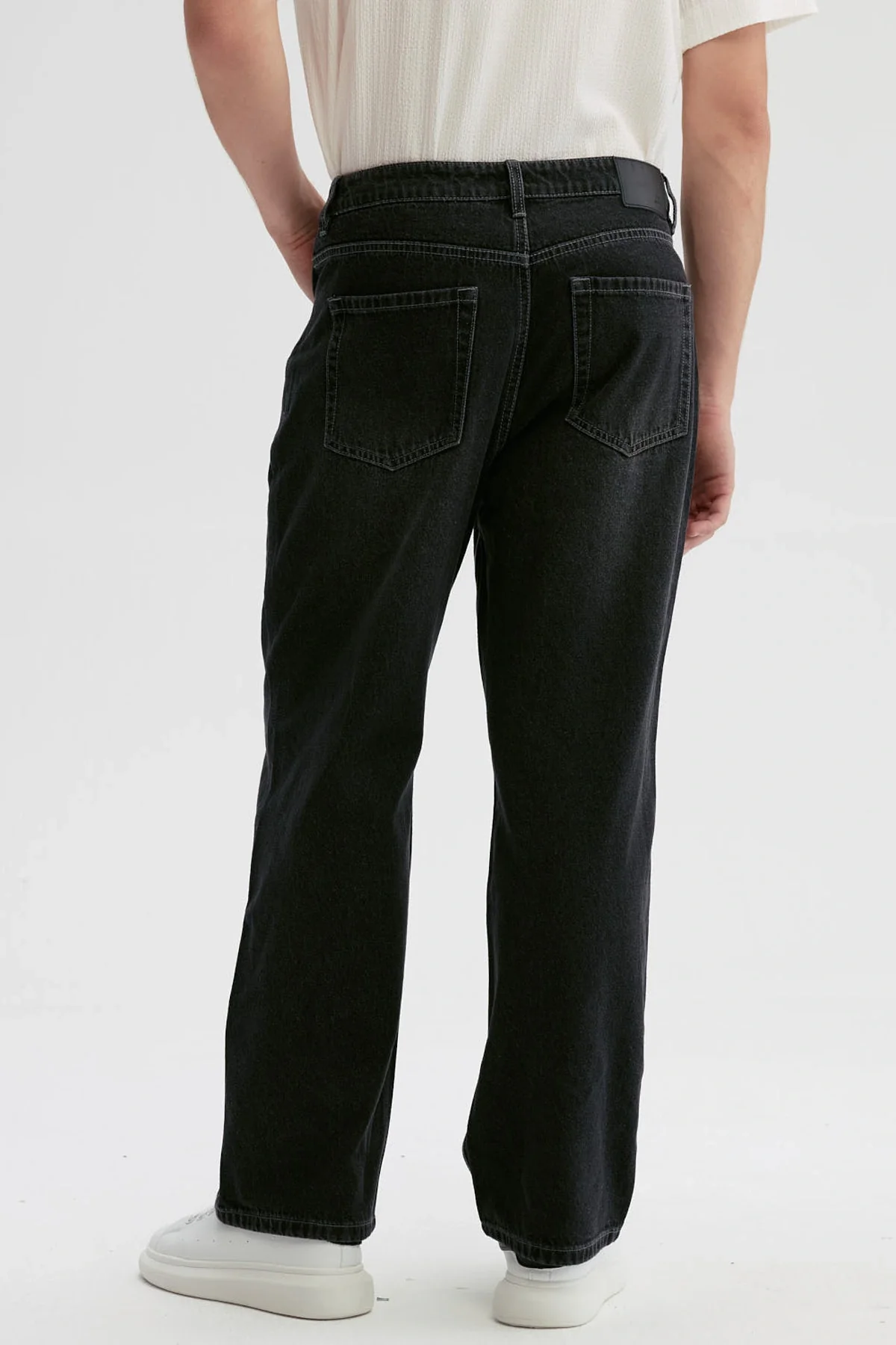 Jeans Hombre Baggy Dirty Washed Negro - Image 3