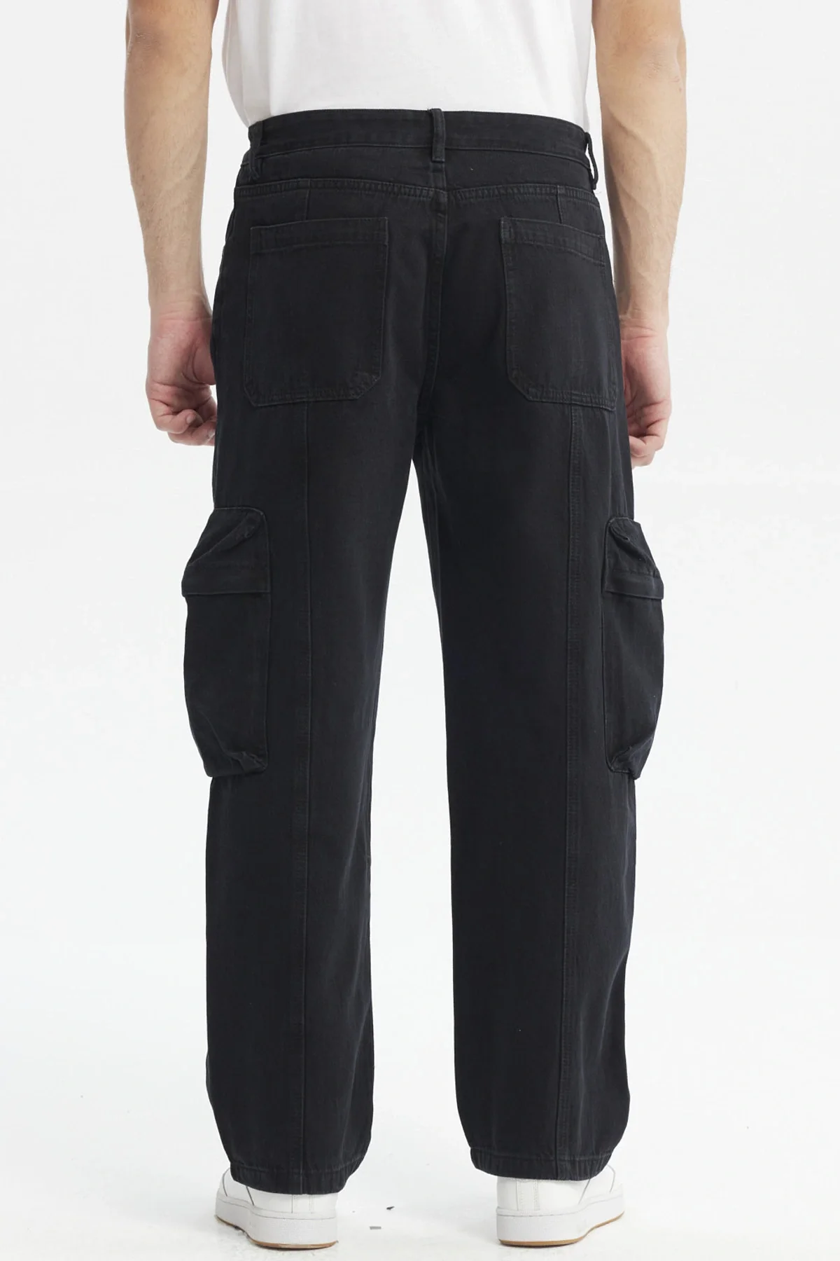 Jeans Hombre Baggy Multicargo Negro - Image 3