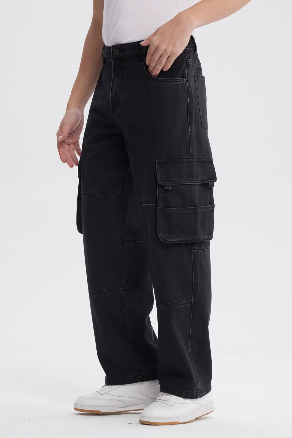 Jeans Hombre Baggy Negro - Image 2