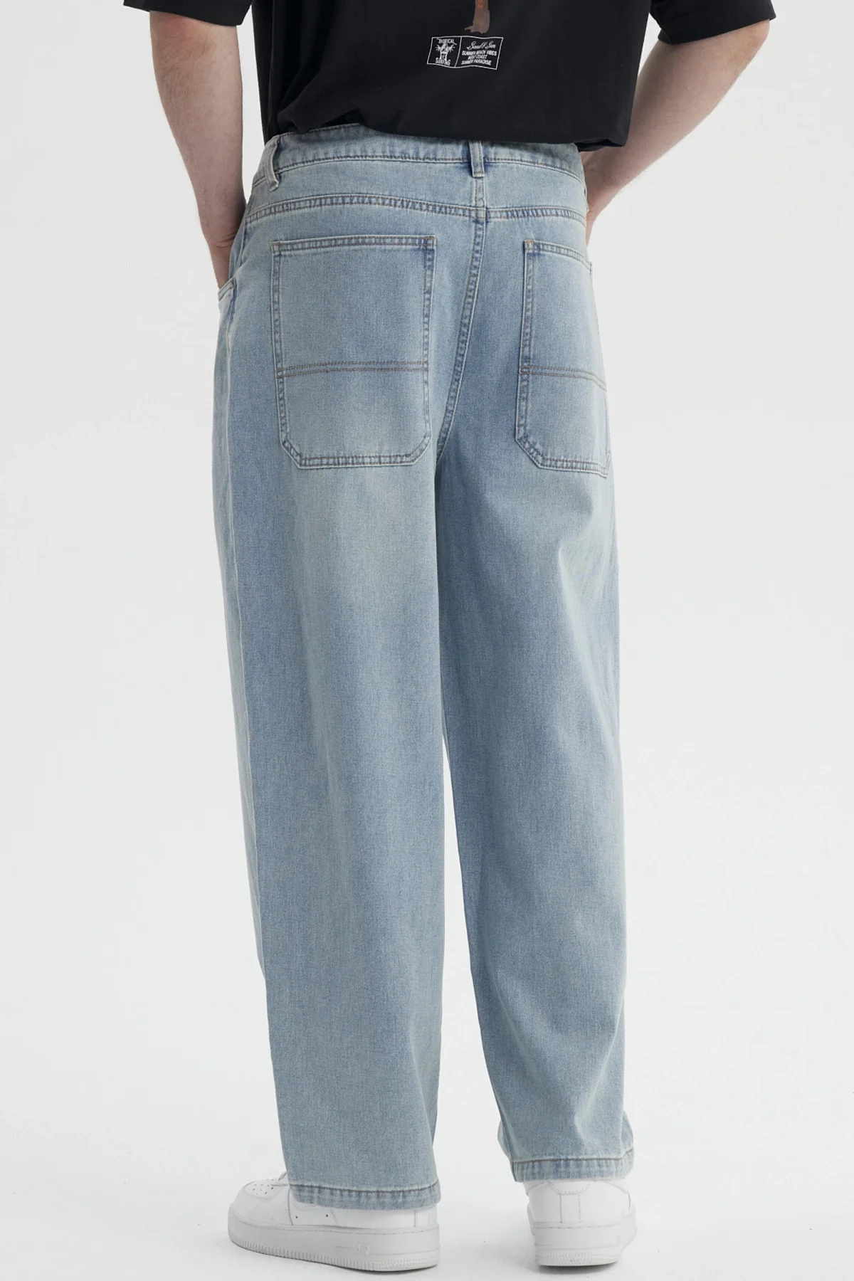 Jeans Hombre Baggy Retro Azul Claro - Image 3