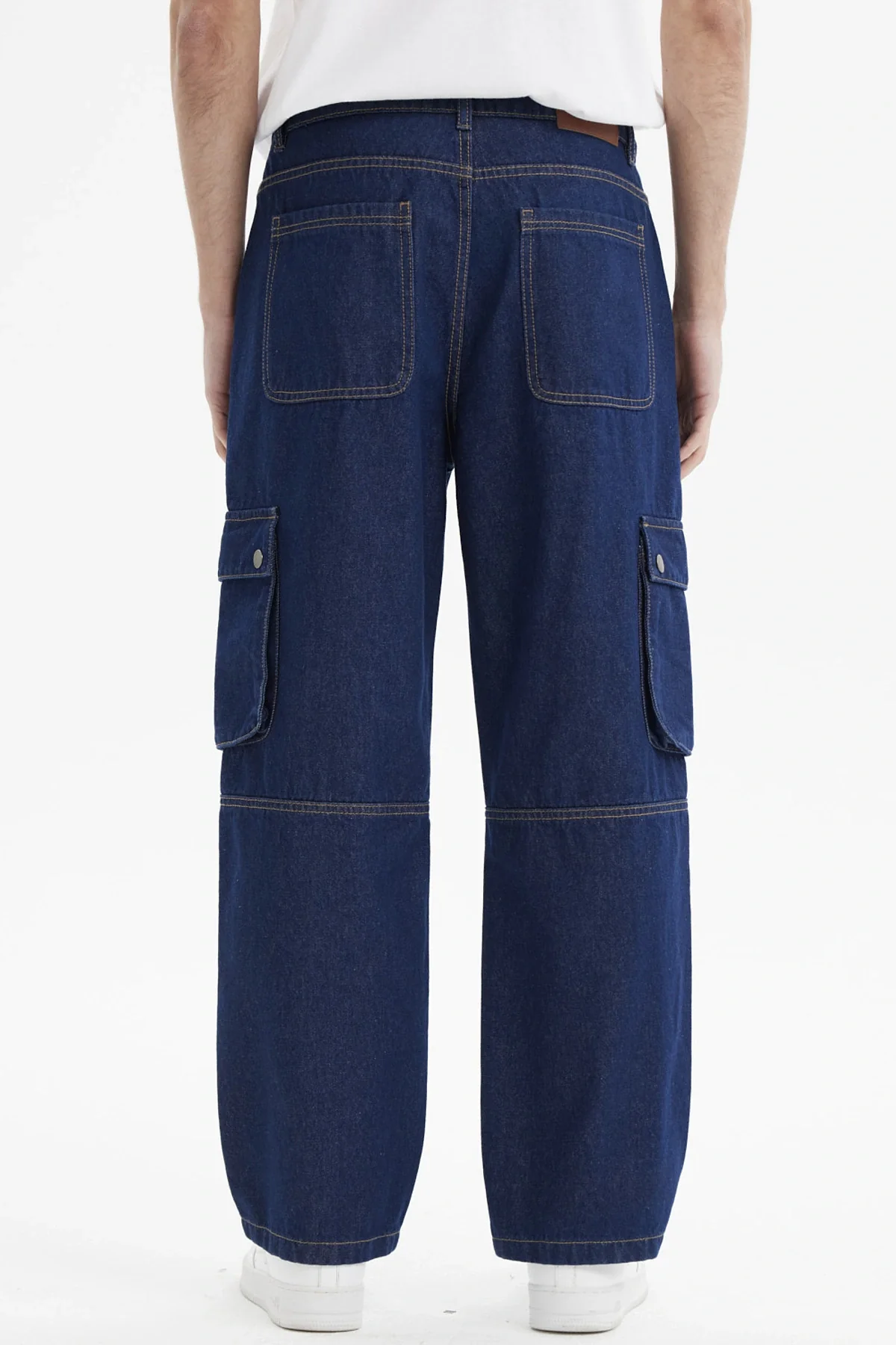 Jeans Hombre Calce Recto Cargo Azul Oscuro - Image 3