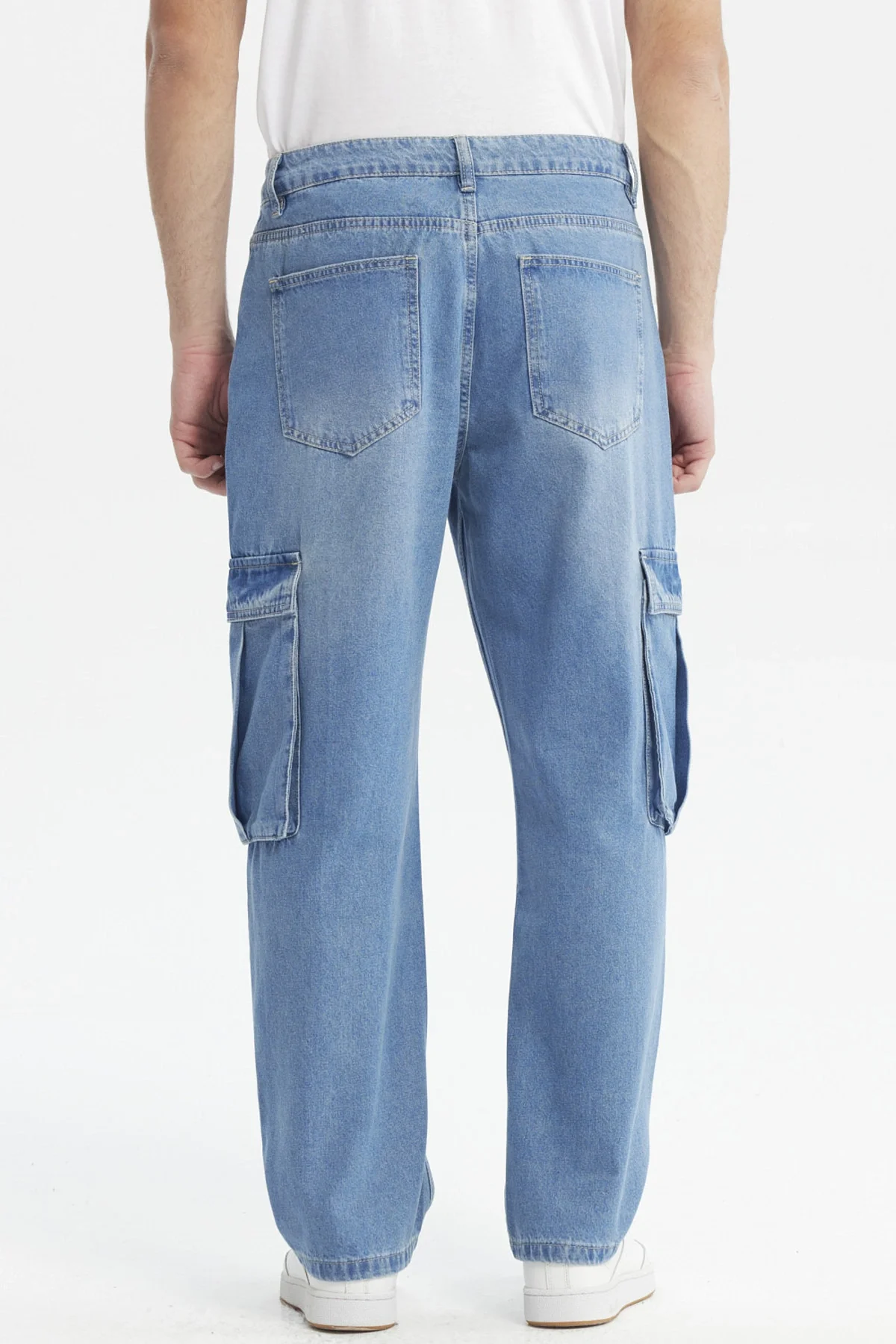Jeans Hombre Cargo Calce Recto Azul Claro - Image 3