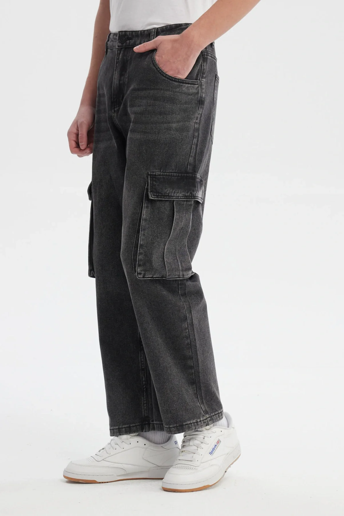 Jeans Hombre Cargo Calce Recto Gris - Image 2