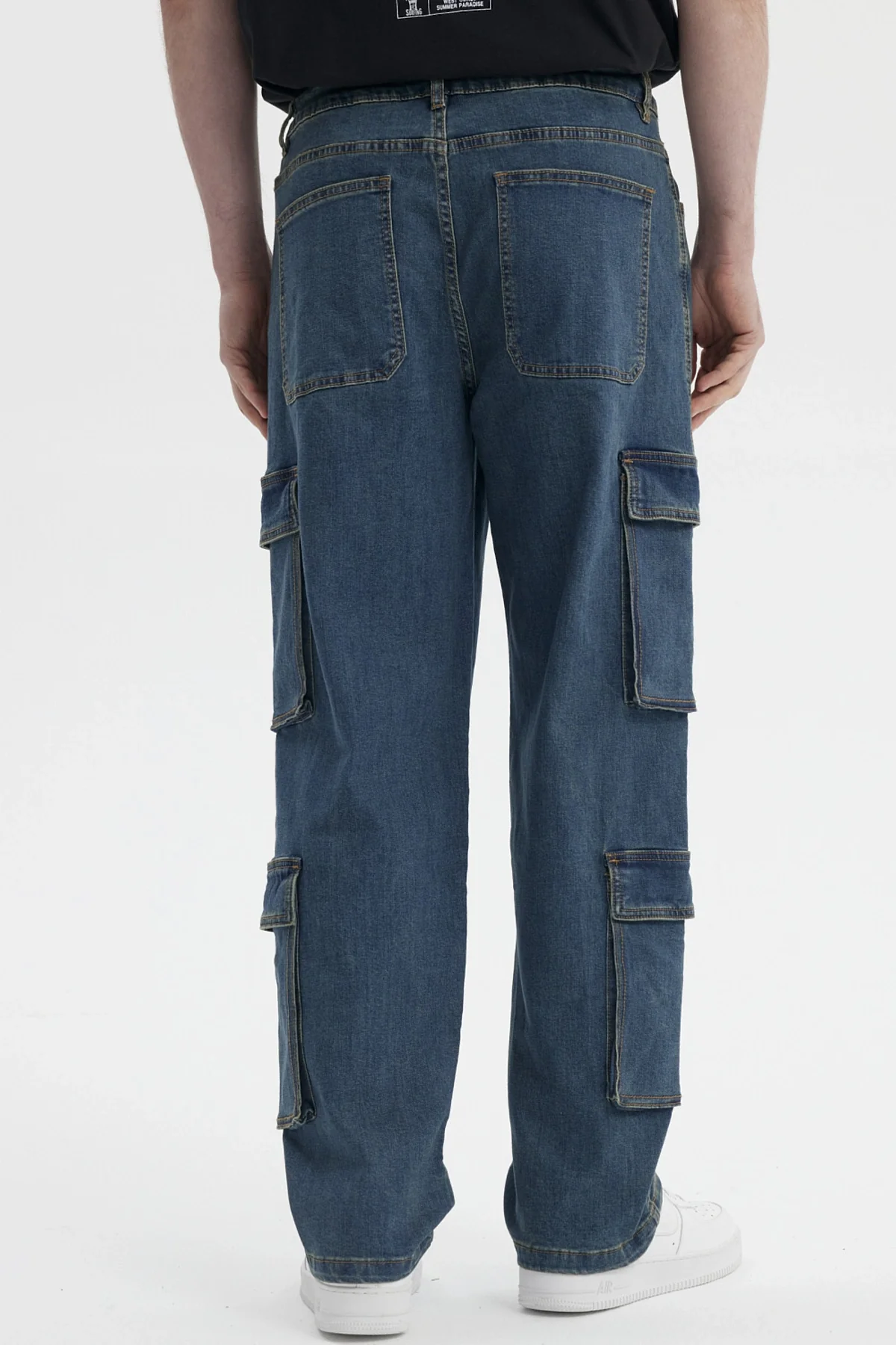 Jeans Hombre Doble Cargo Azul - Image 3