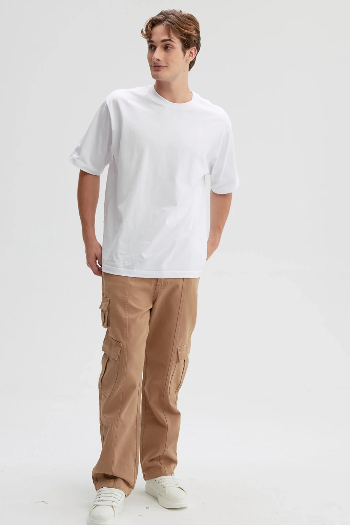 Jeans Hombre Doble Cargo Café - Image 4