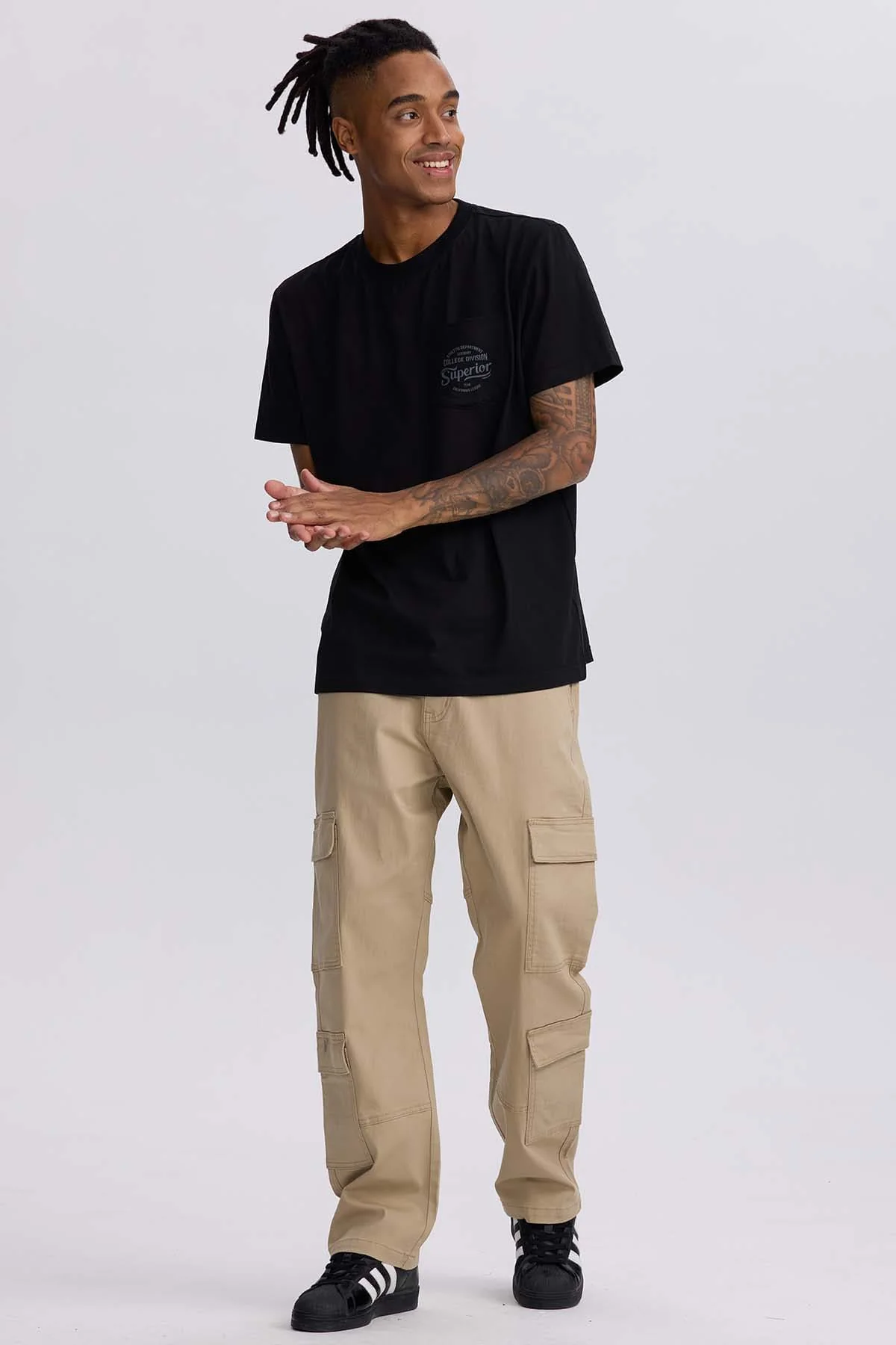 Jeans Hombre Doble Cargo Color Arena - Image 4