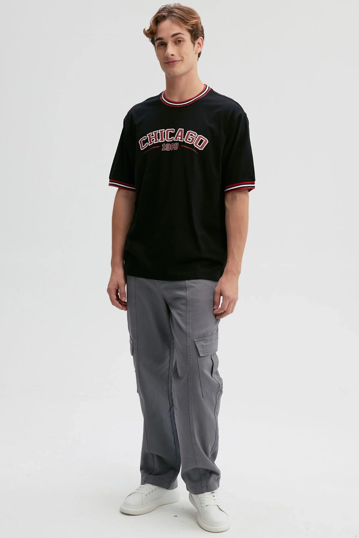 Jeans Hombre Doble Cargo Gris - Image 4