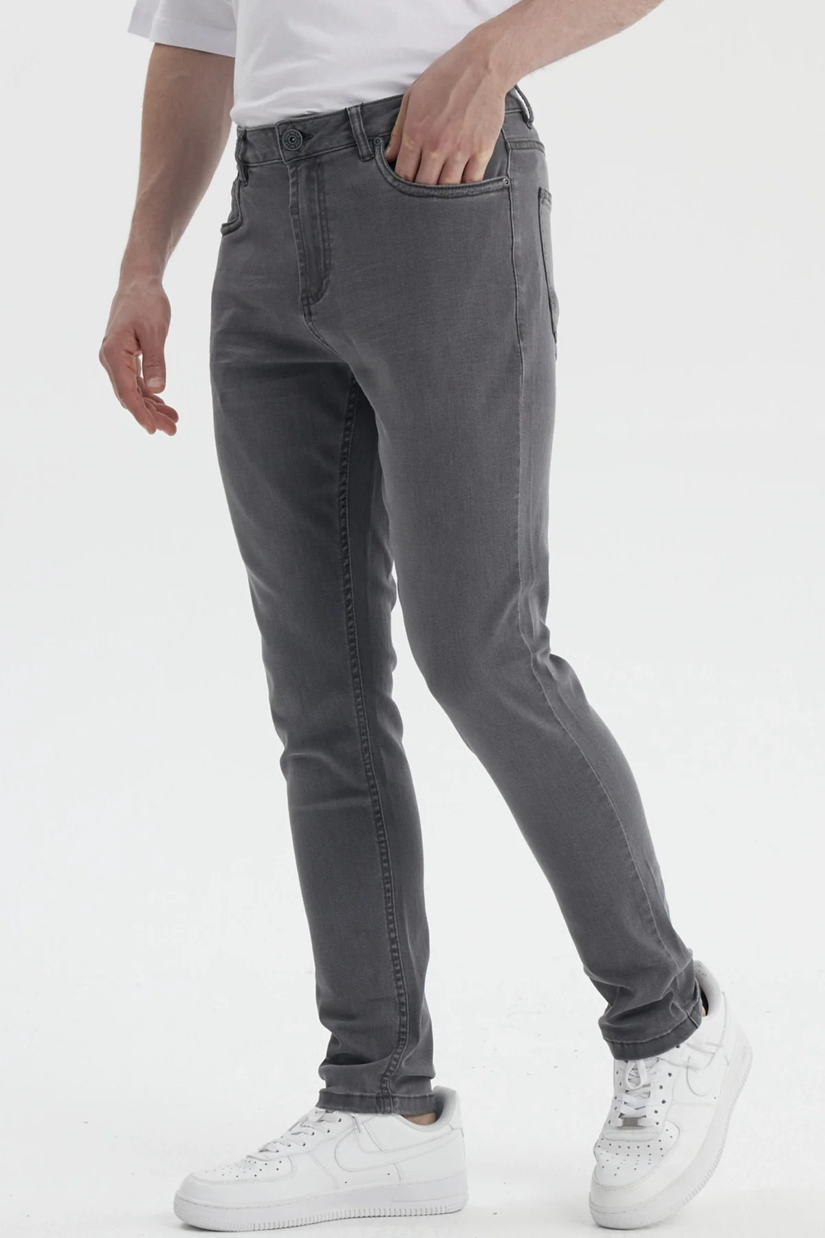 Jeans Hombre Skinny 101 Gris Oscuro - Image 2